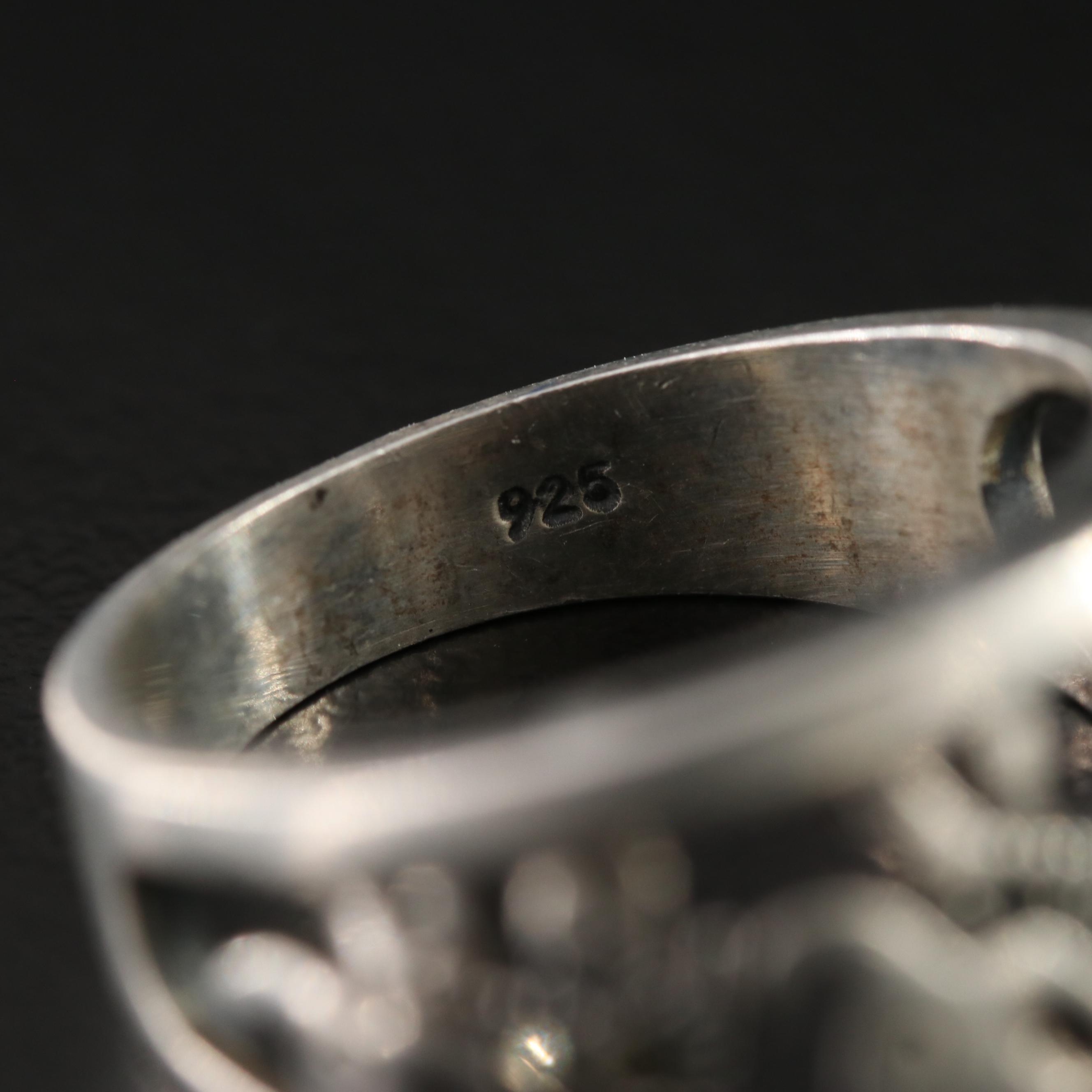 Sterling Marcasite Lucky Elephant Ring