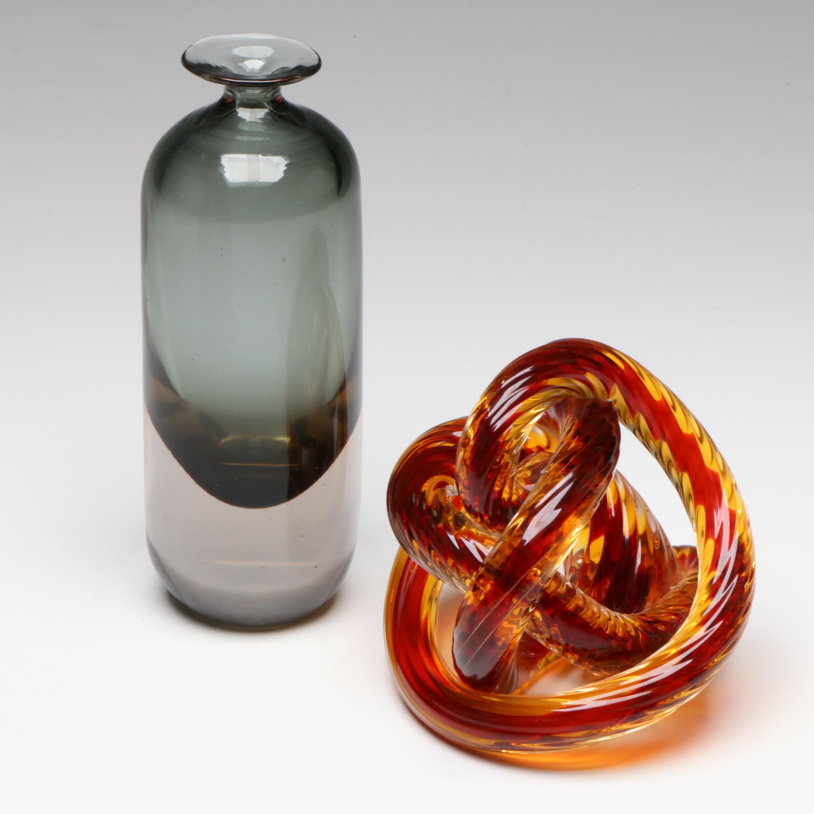 Glass Knot and Vase