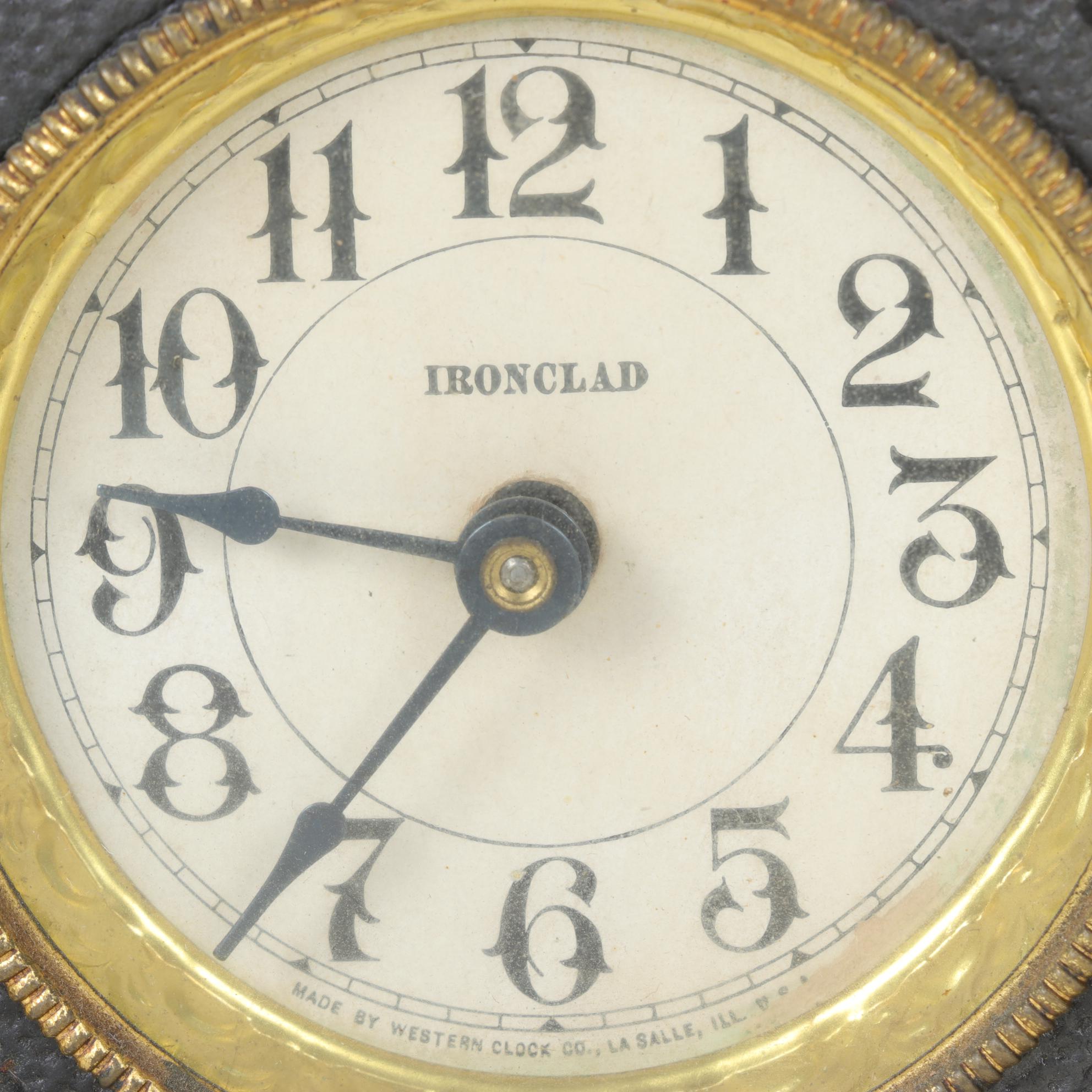 Wooden & Cast Iron Clocks Featuring "Ironclad" by Western Clock Co.