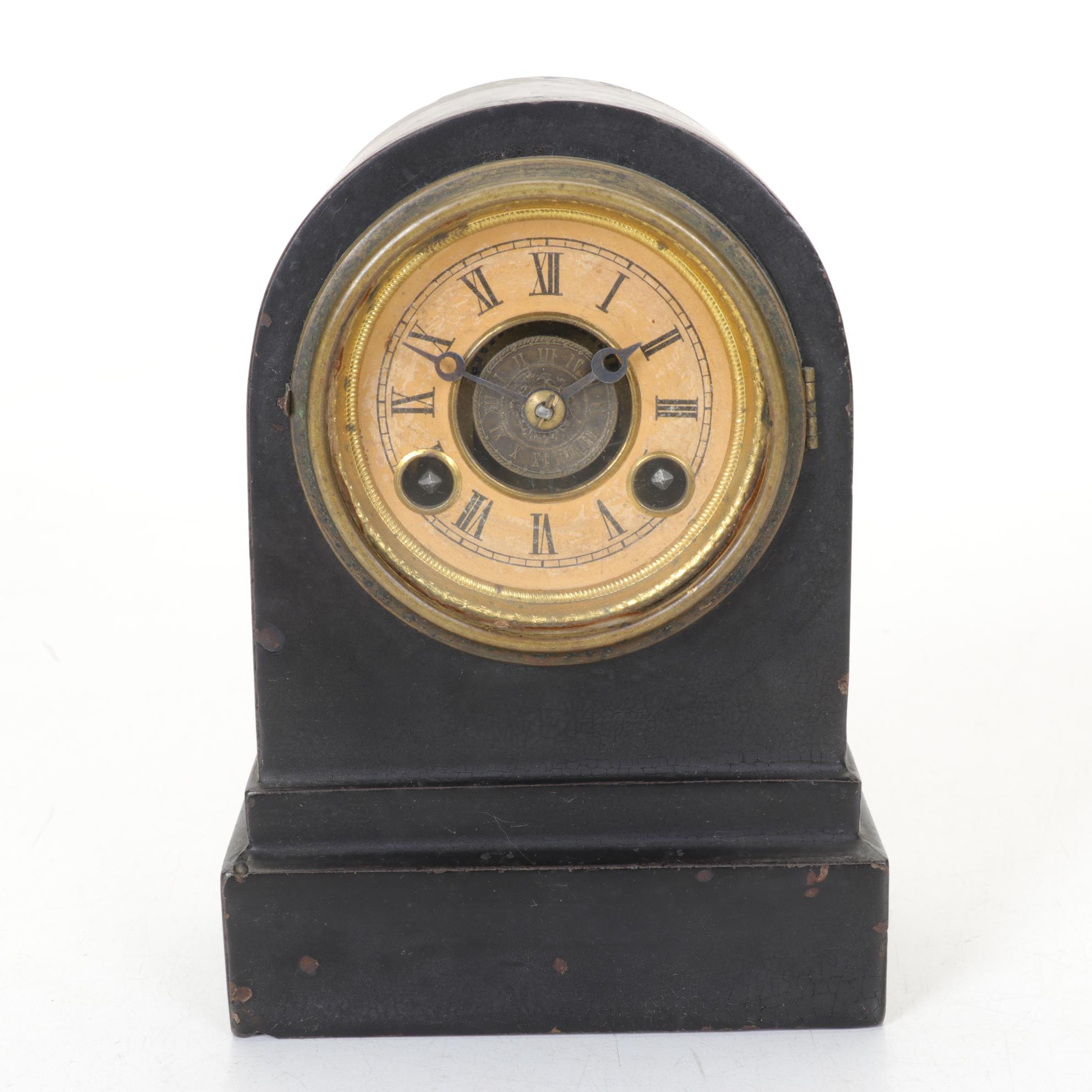 Wooden & Cast Iron Clocks Featuring "Ironclad" by Western Clock Co.