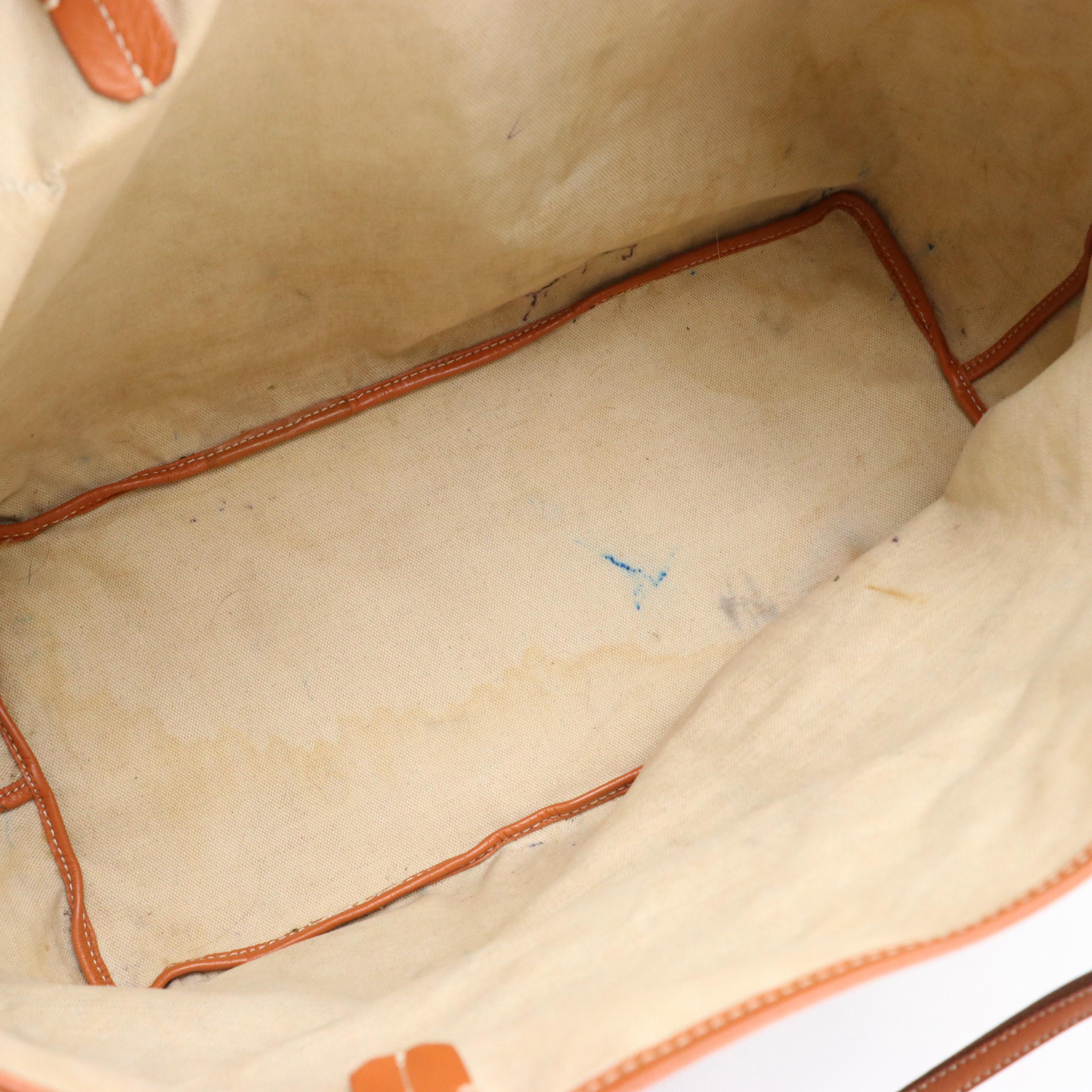 Goyard Saint Louis GM Tote Bag and Pouch in Black & Tan Goyardine Canvas