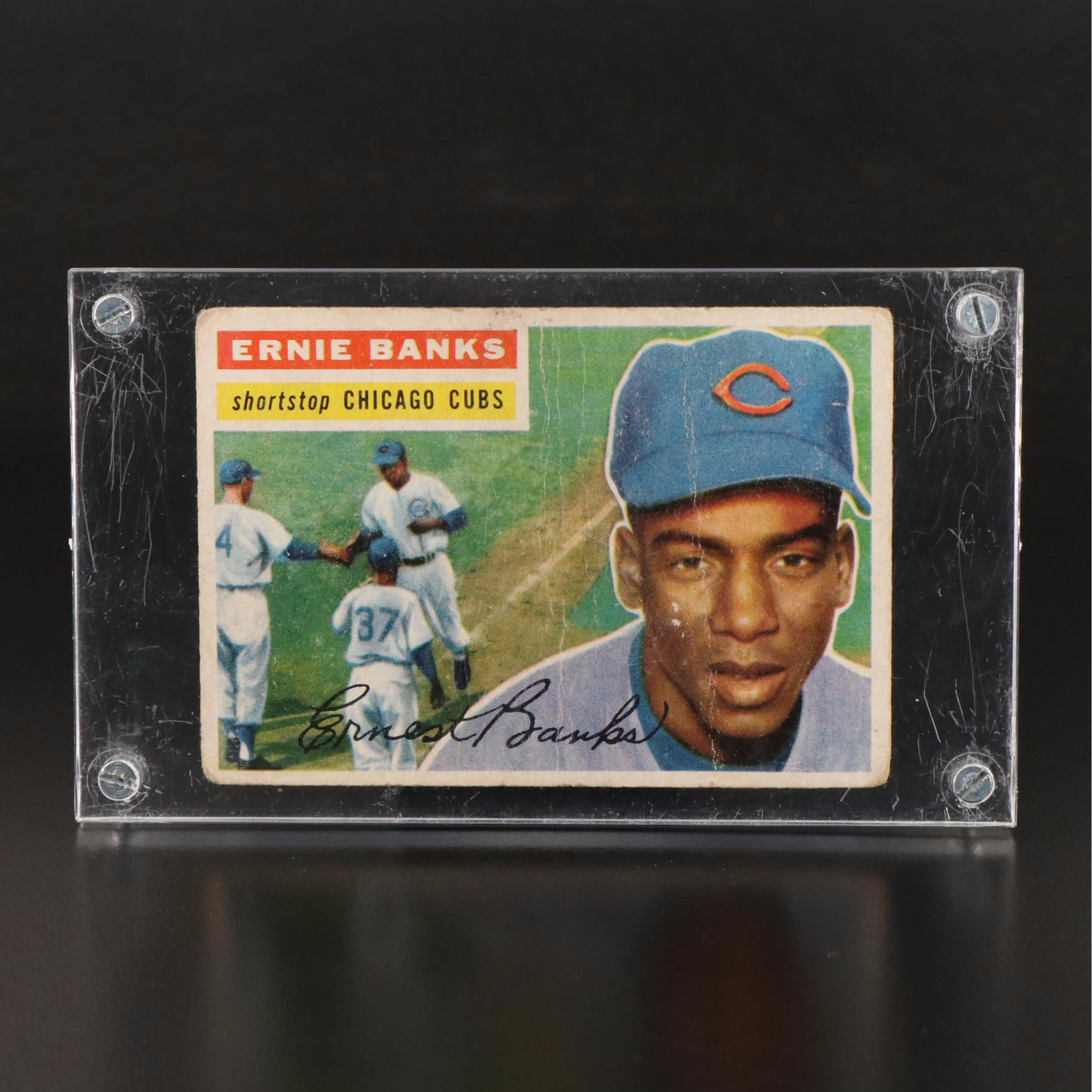 1956 Topps Ernie Banks Chicago Cubs Baseball Card
