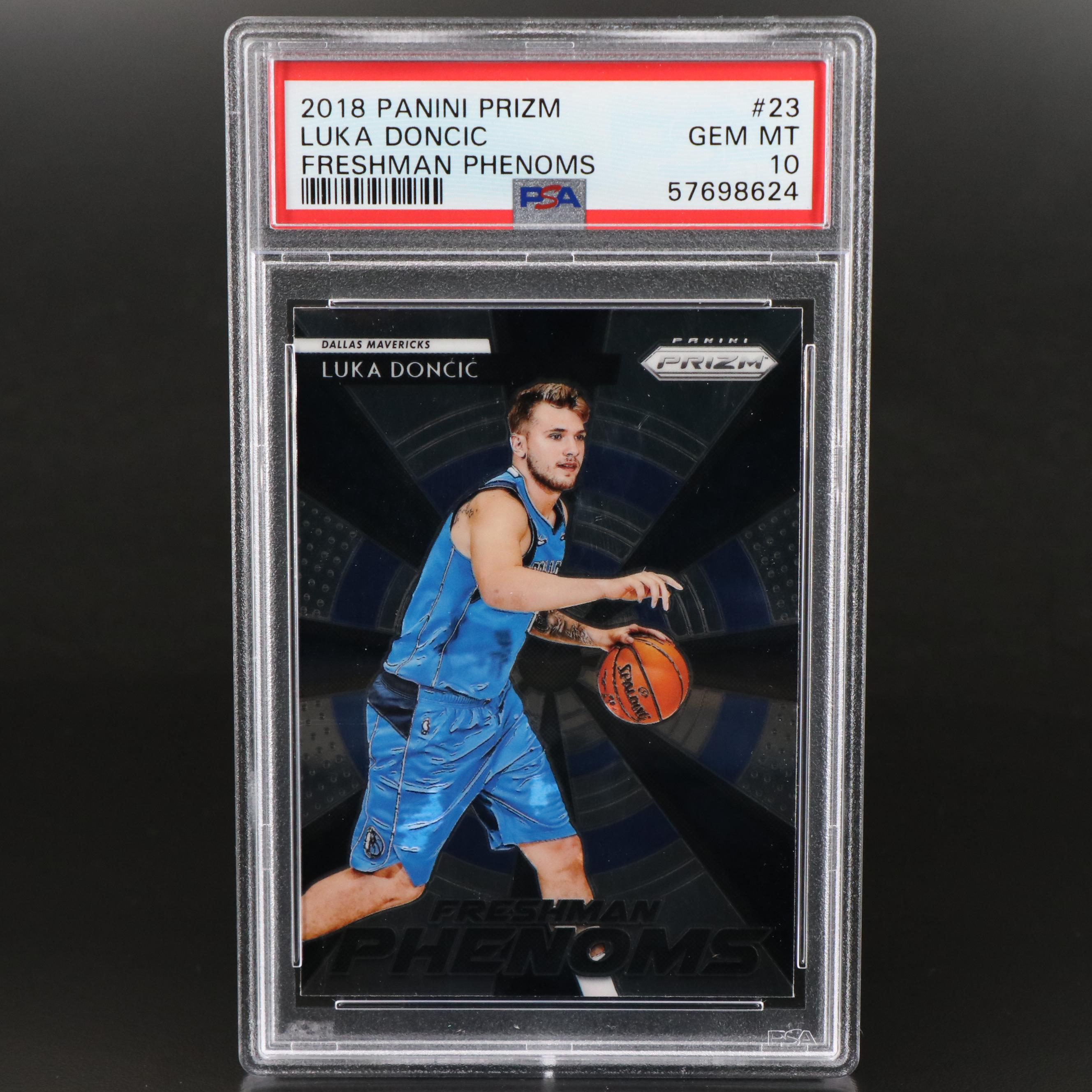 2018 Prizm Luka Doncic Freshman Phenoms Basketball Card Graded PSA 10