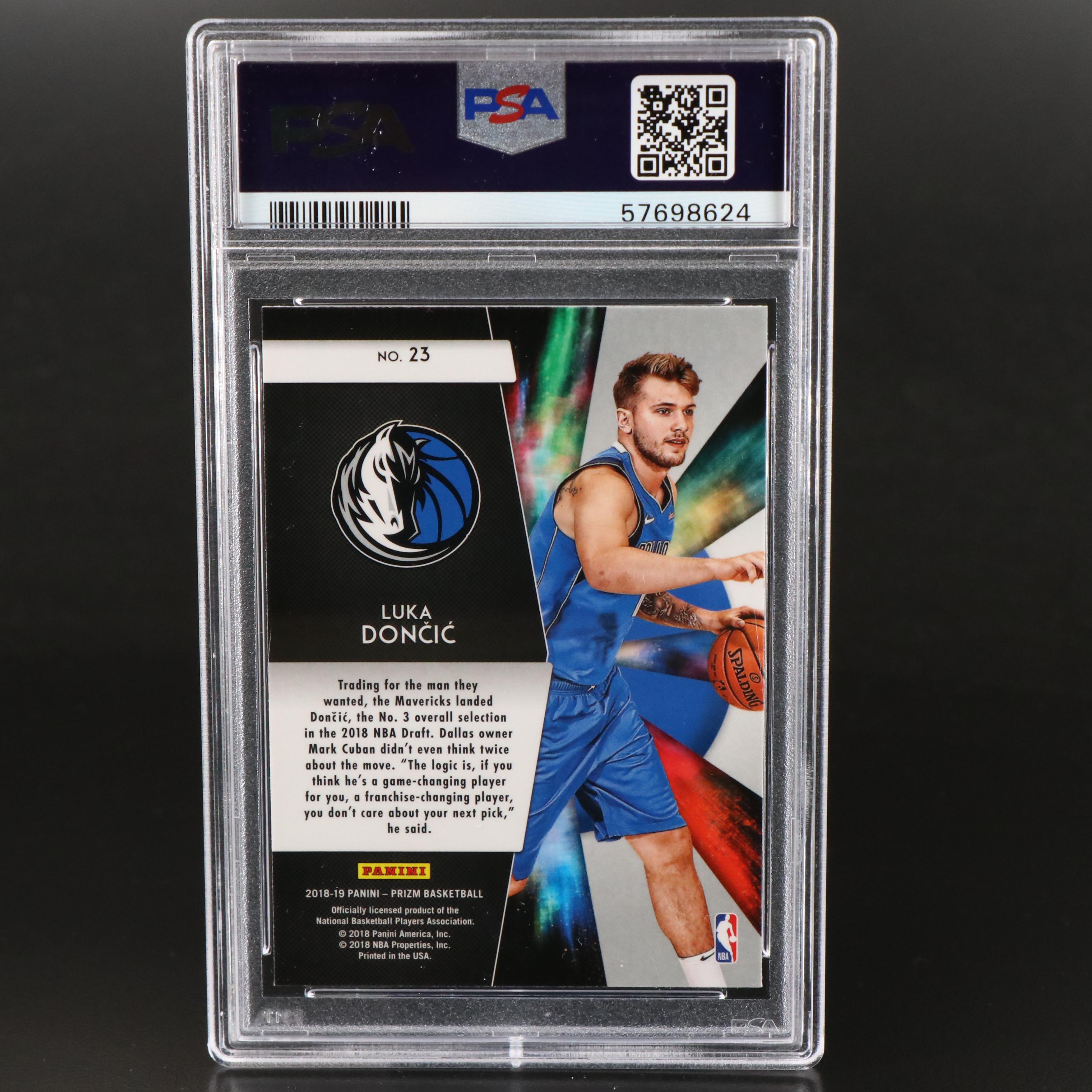 2018 Prizm Luka Doncic Freshman Phenoms Basketball Card Graded PSA 10