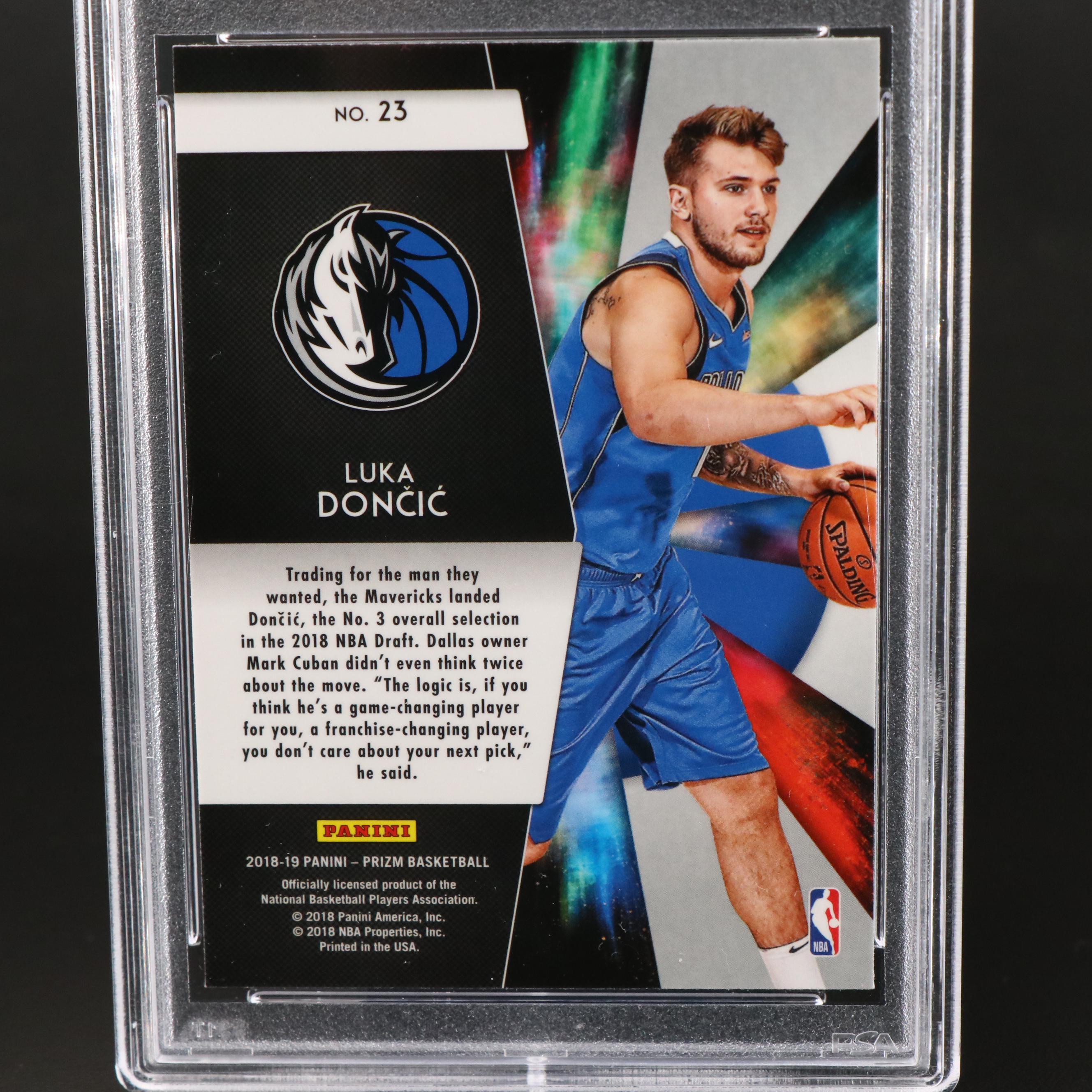 2018 Prizm Luka Doncic Freshman Phenoms Basketball Card Graded PSA 10