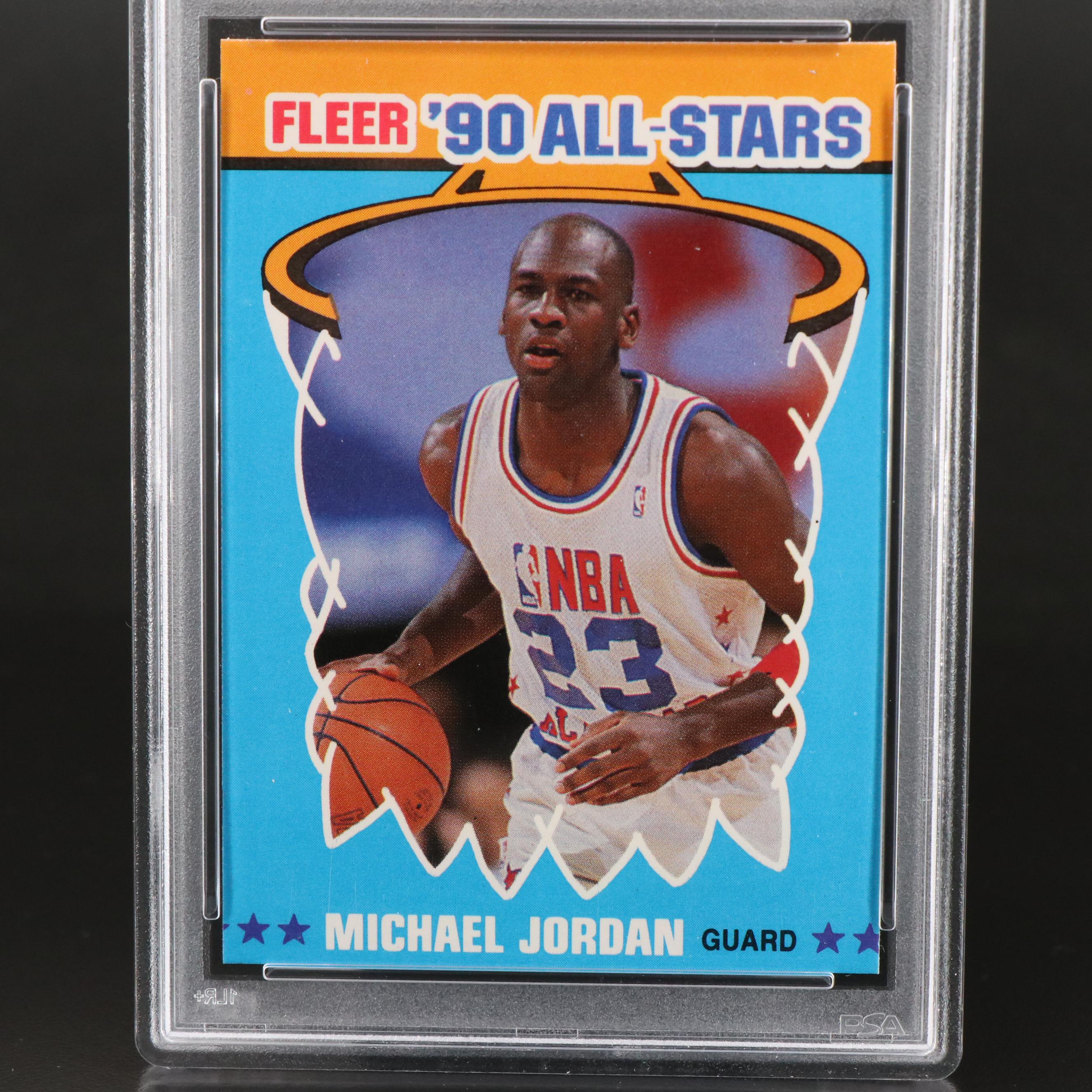 1990 Fleer All-Stars Michael Jordan Basketball Card Graded PSA 7