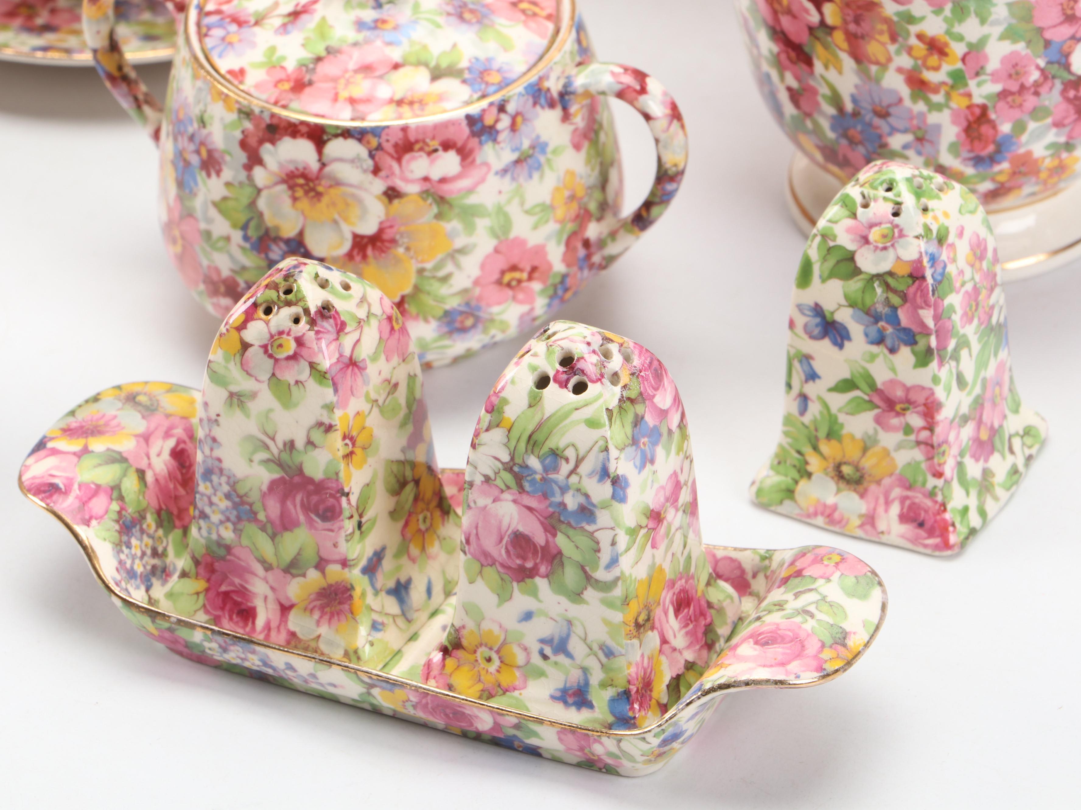Royal Winton "Summertime" and More Ceramic Dinnerware, Tea and Coffee Service