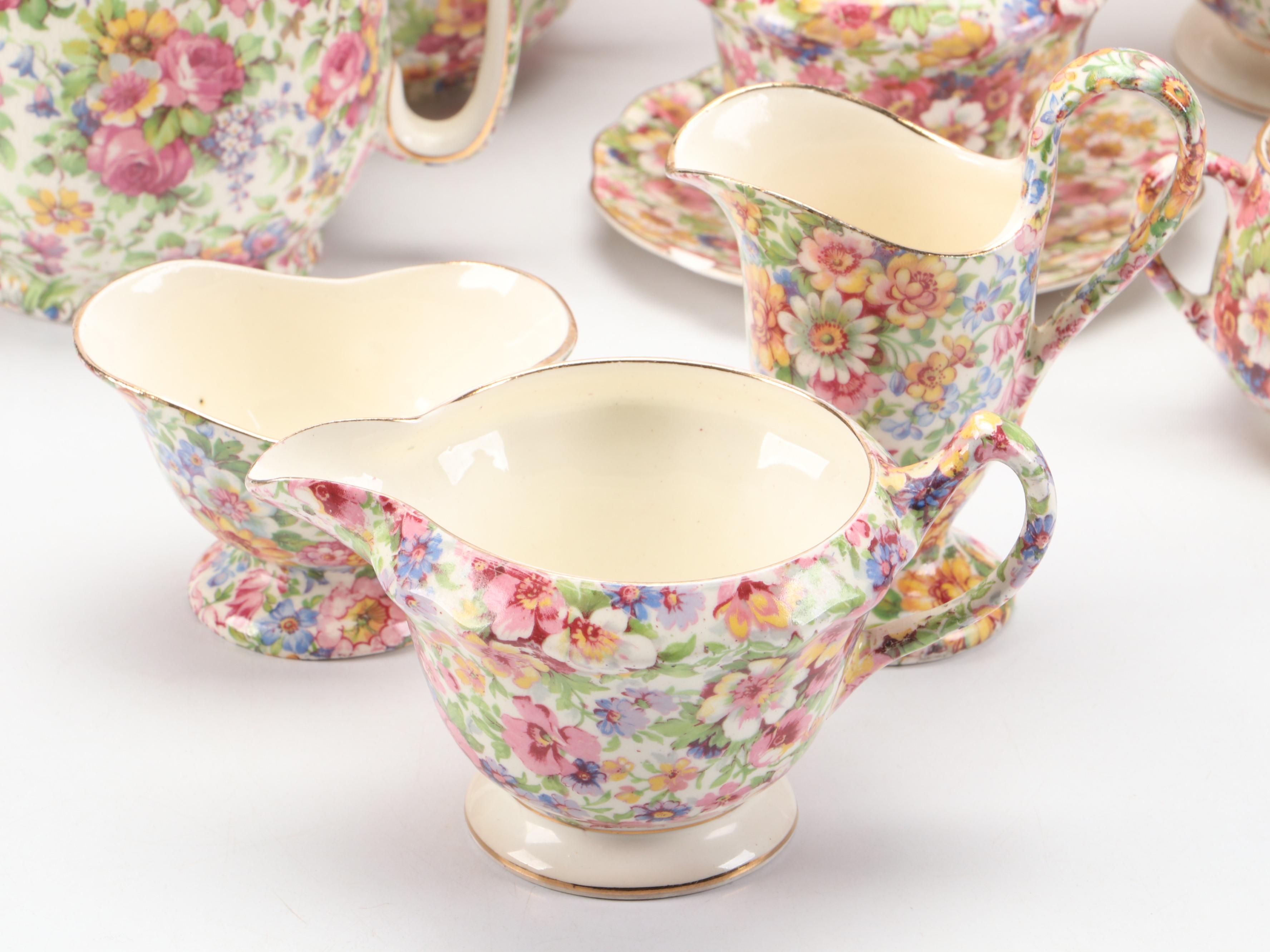 Royal Winton "Summertime" and More Ceramic Dinnerware, Tea and Coffee Service