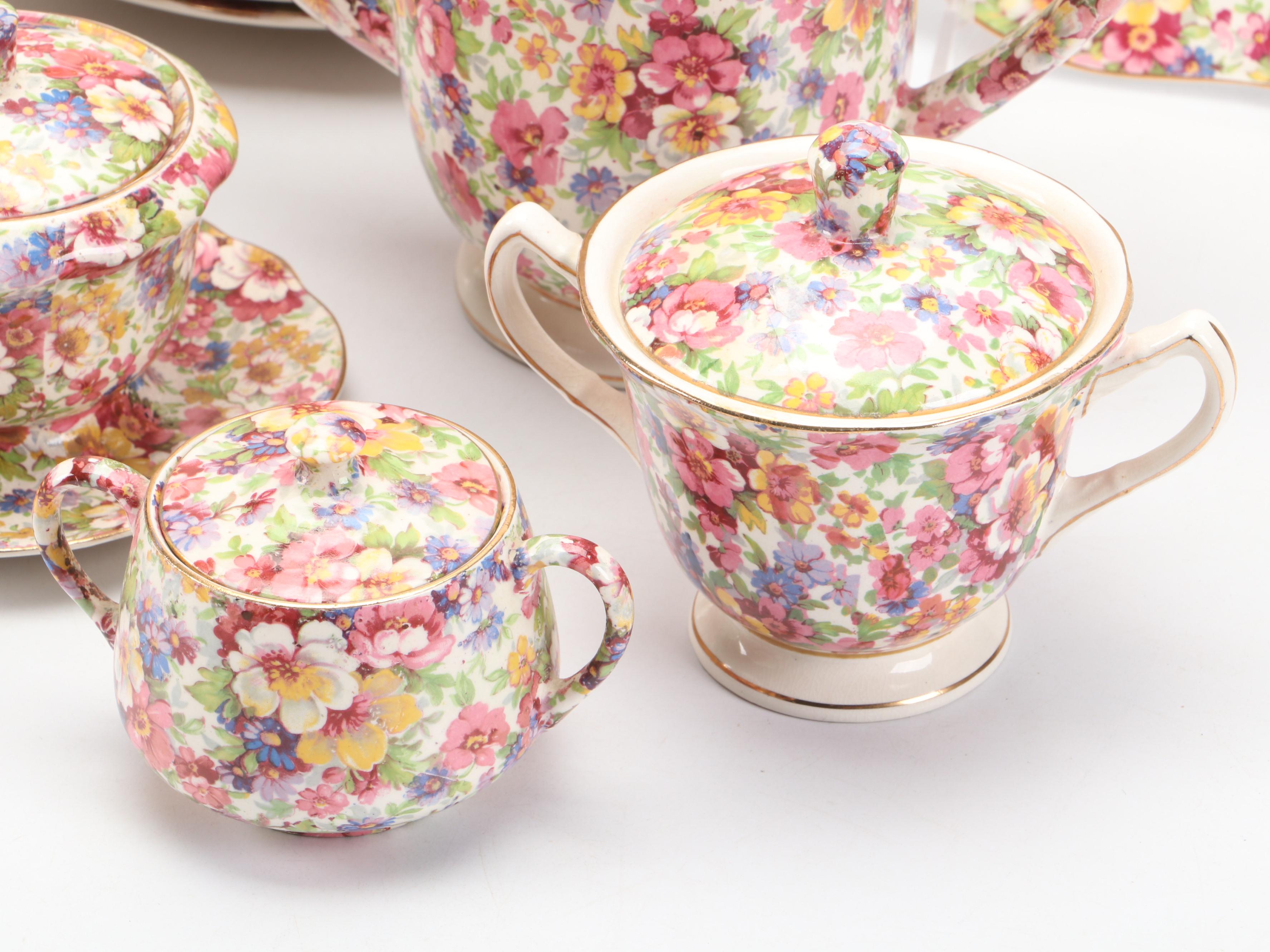 Royal Winton "Summertime" and More Ceramic Dinnerware, Tea and Coffee Service