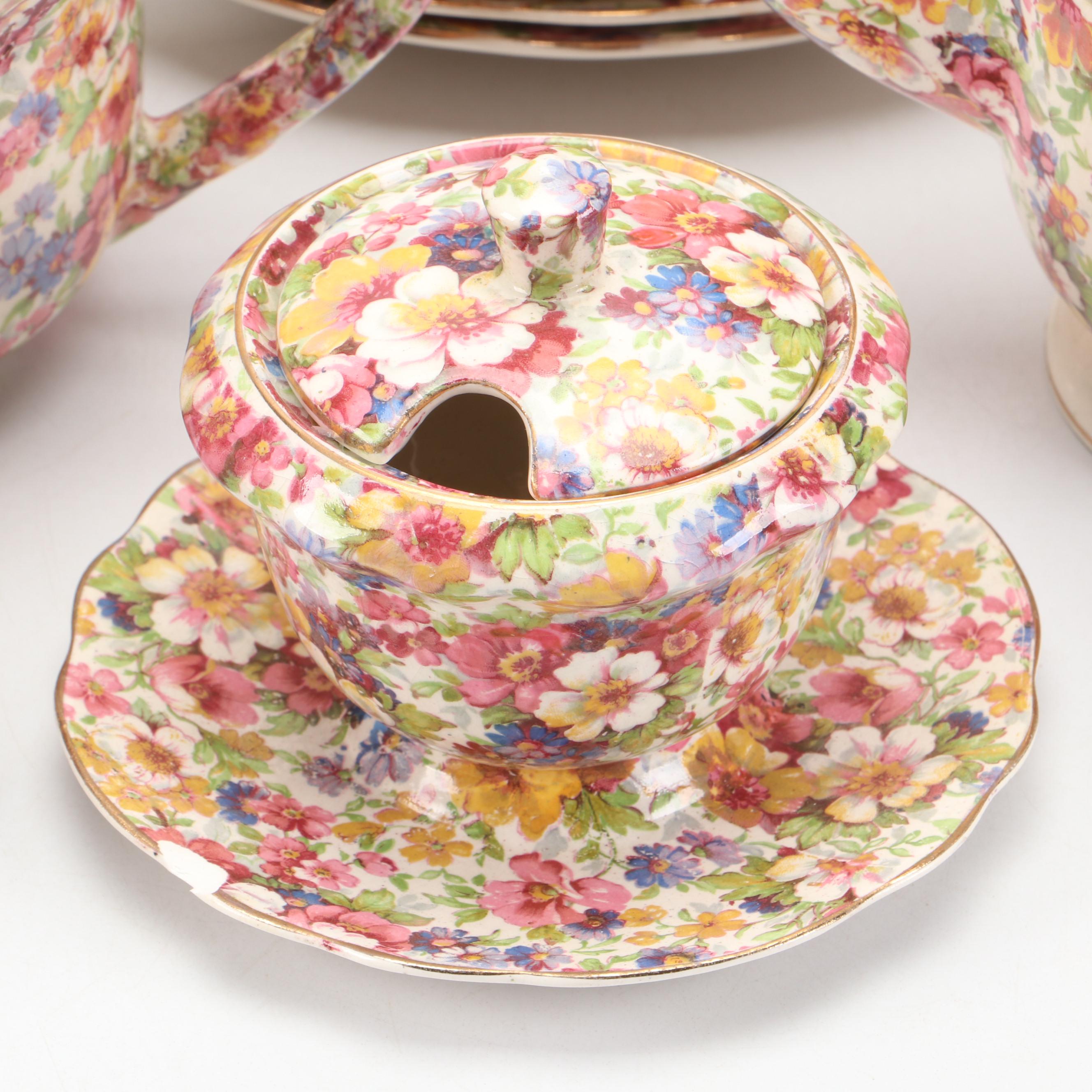 Royal Winton "Summertime" and More Ceramic Dinnerware, Tea and Coffee Service