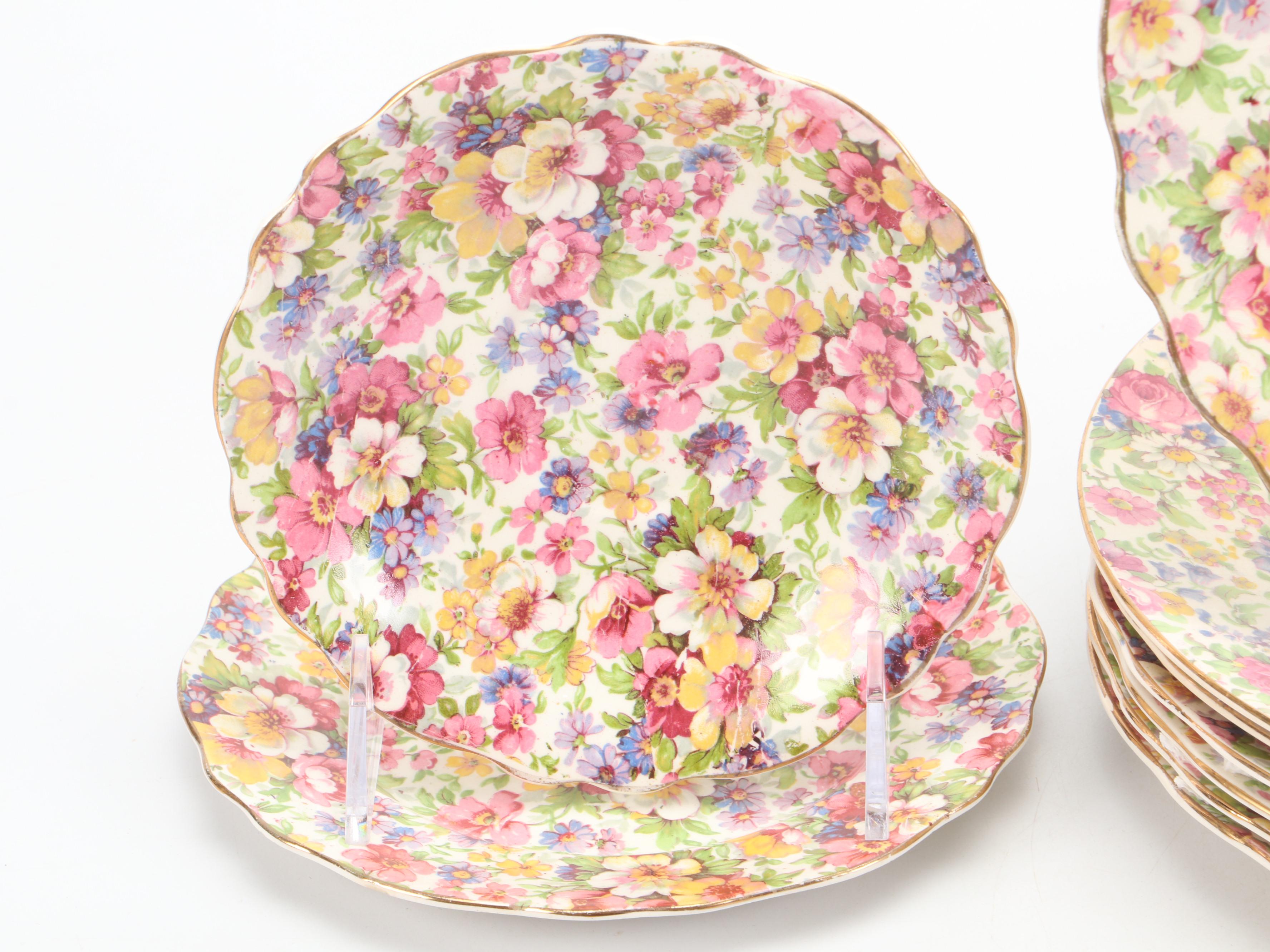Royal Winton "Summertime" and More Ceramic Dinnerware, Tea and Coffee Service