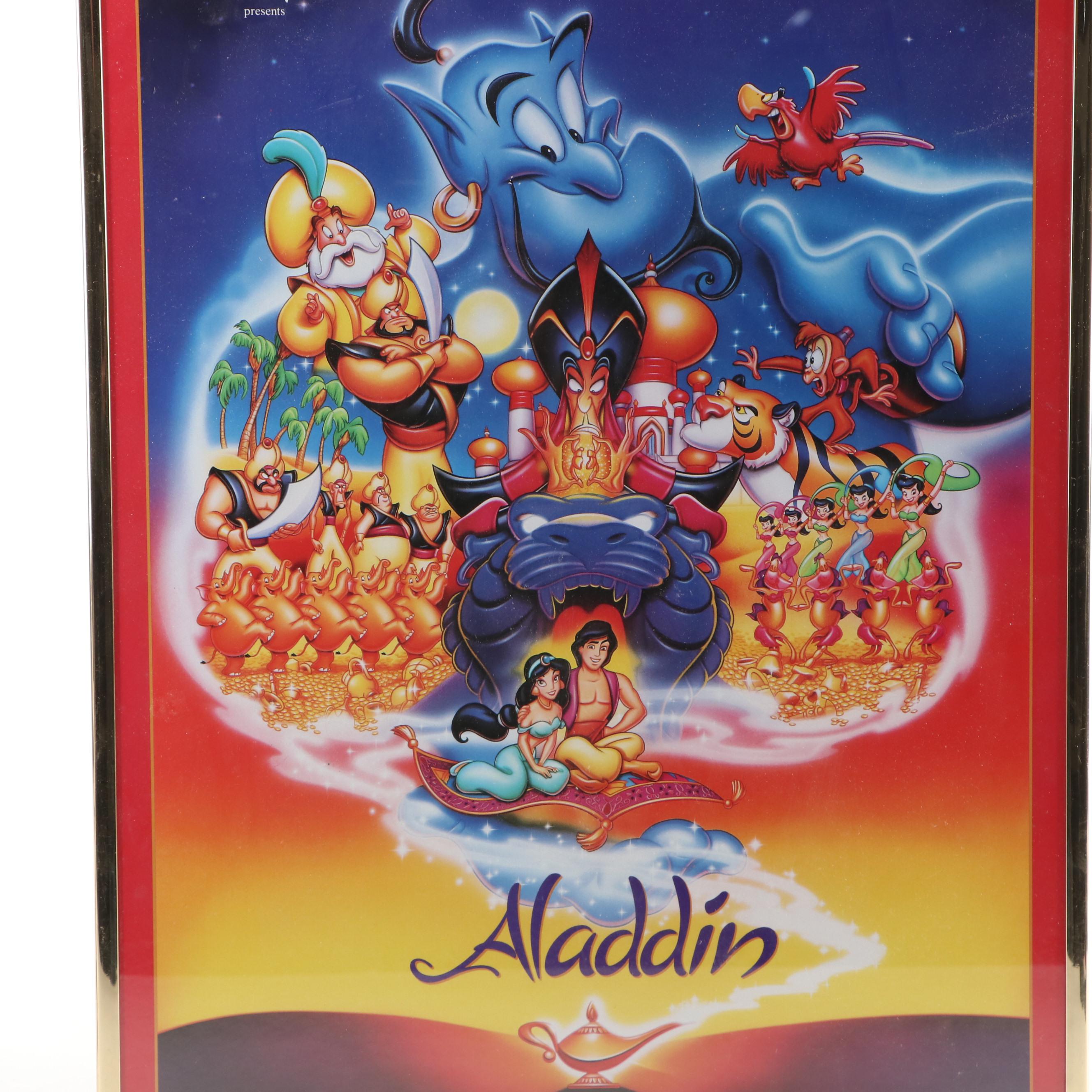 Walt Disney "Aladdin" Framed Movie Poster