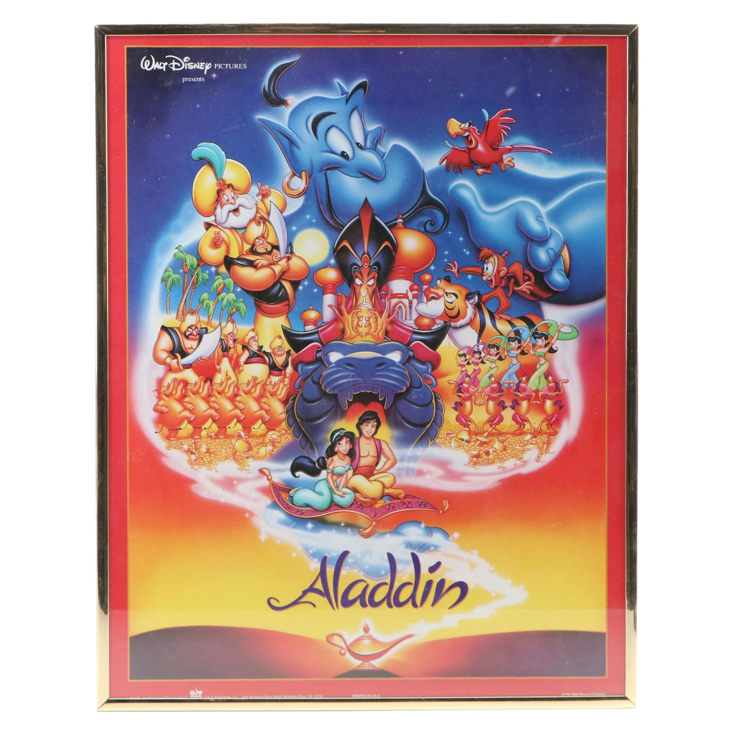 Walt Disney "Aladdin" Framed Movie Poster