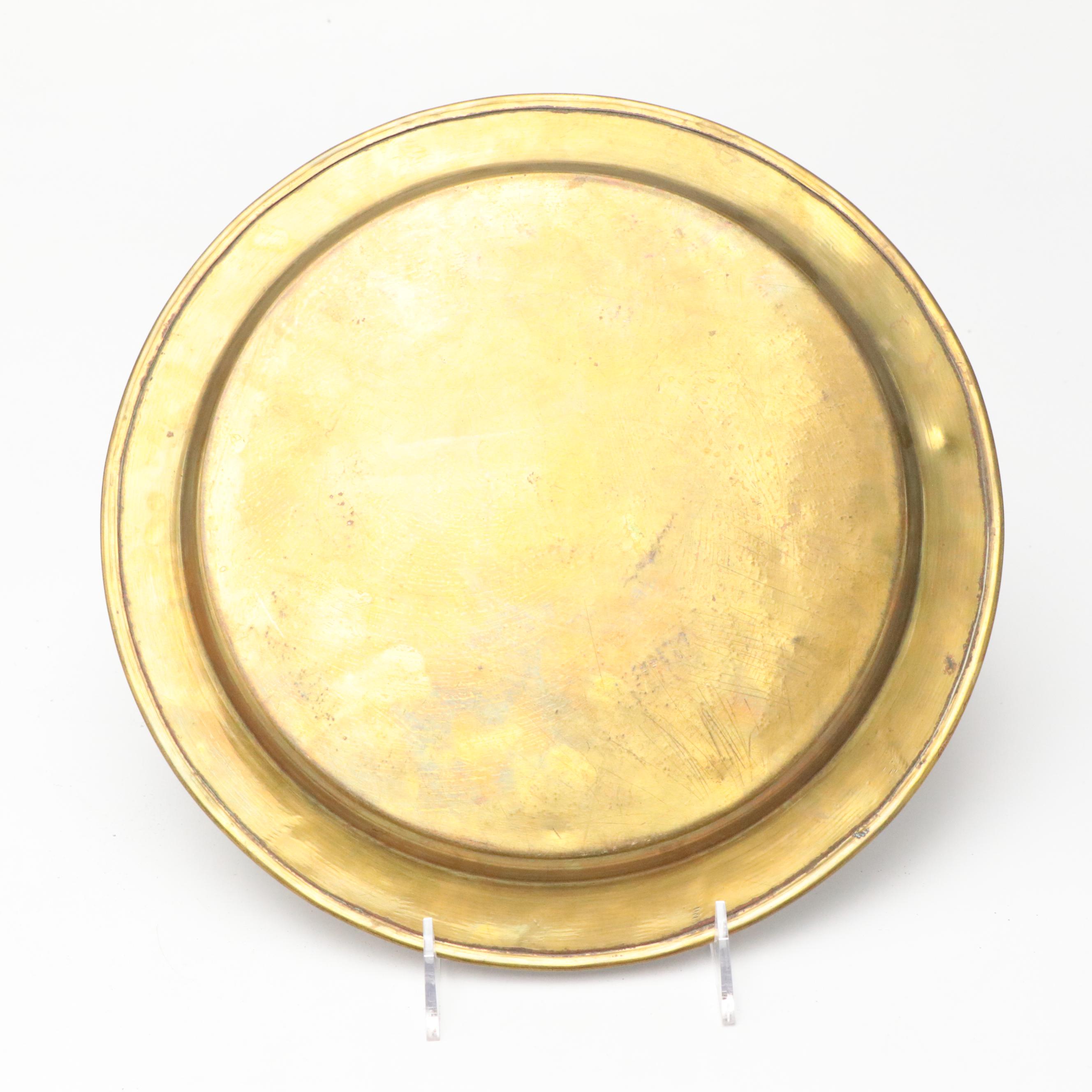 Brass Candelabra with Turkish Coffee Pot, Trays and Trivets, More