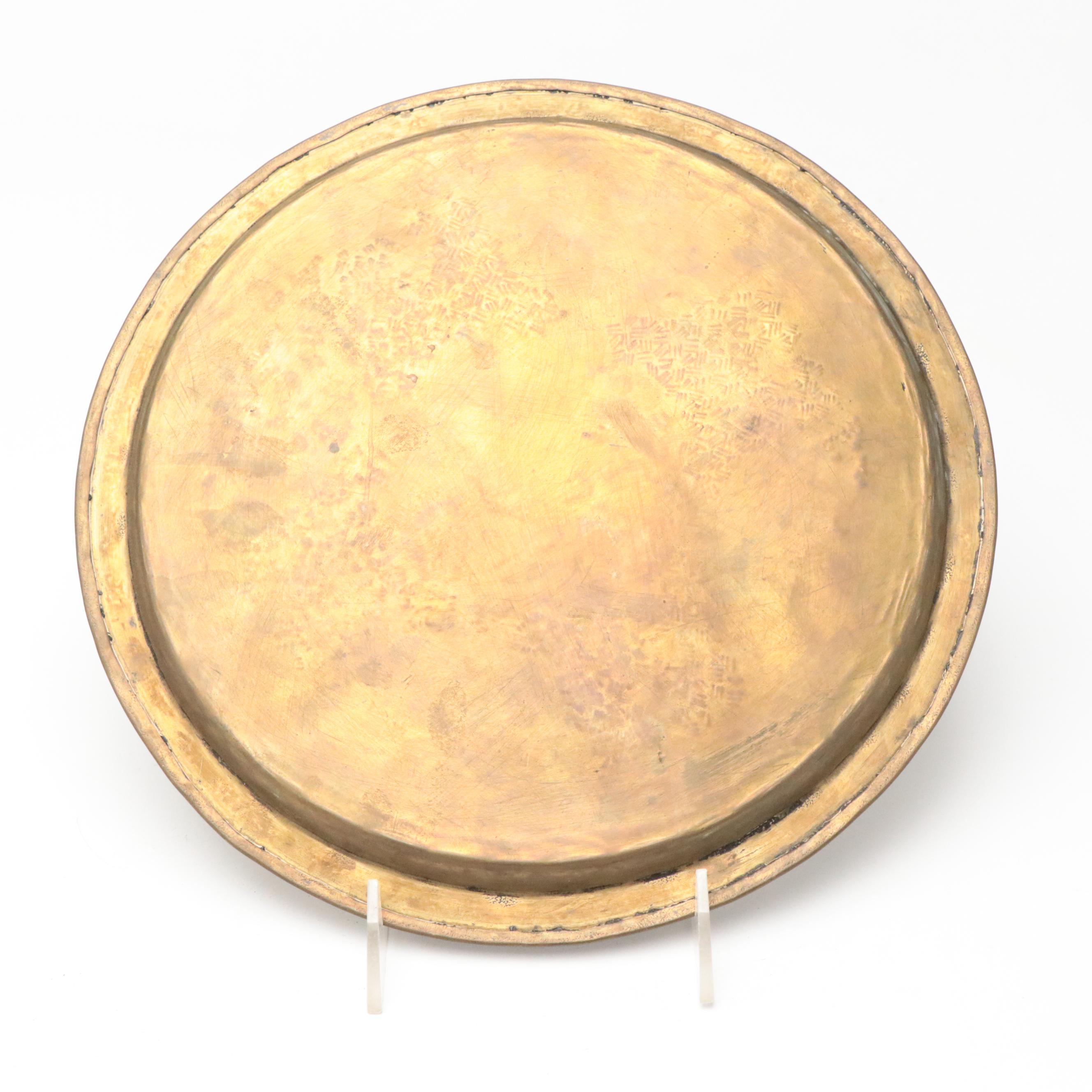 Brass Candelabra with Turkish Coffee Pot, Trays and Trivets, More