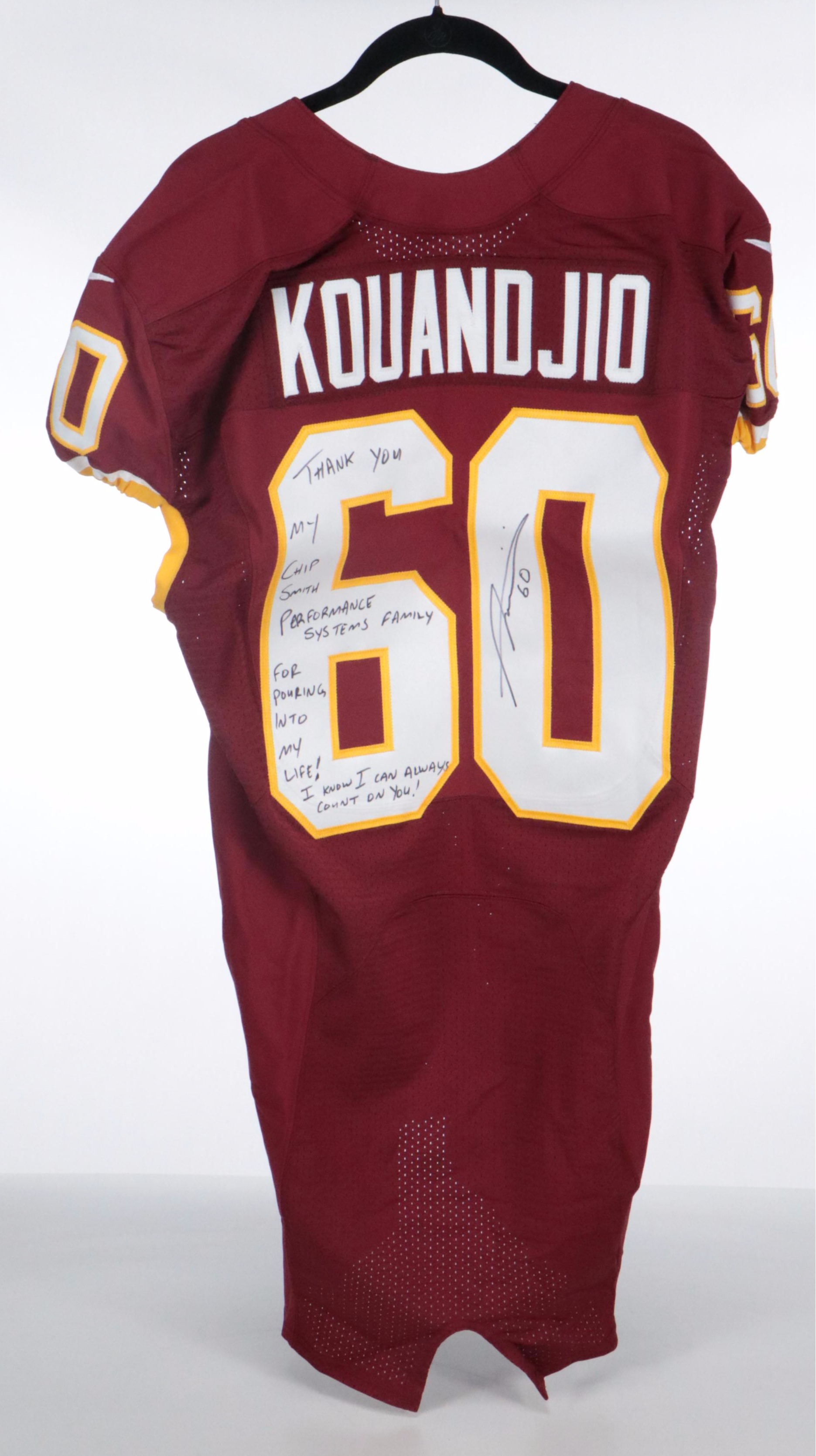 Arie Kouandjio Signed and Player Issued Washington Redskins Nike Football Jersey