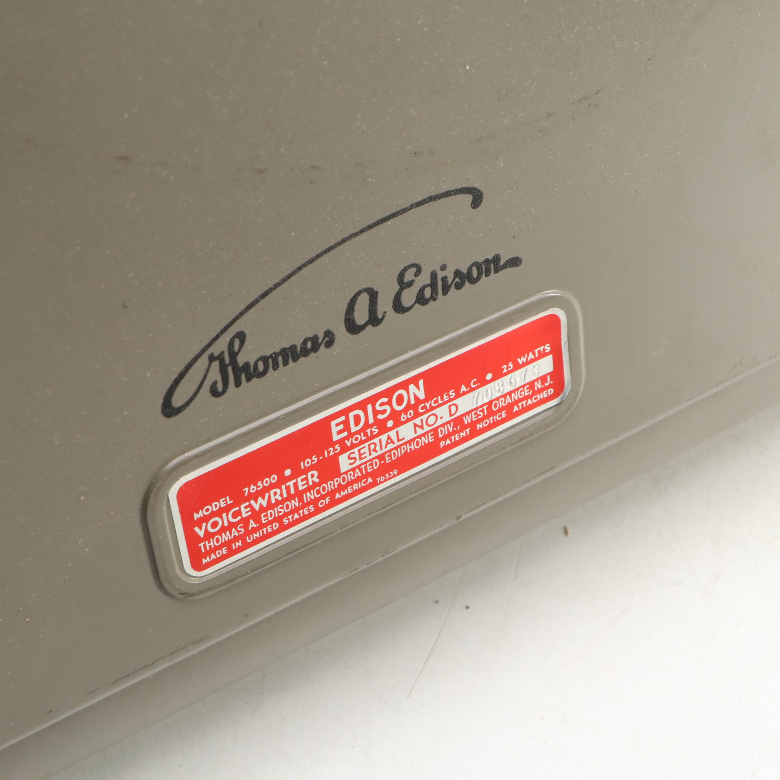 Edison Voicewriter Dictaphone, Mid-20th Century