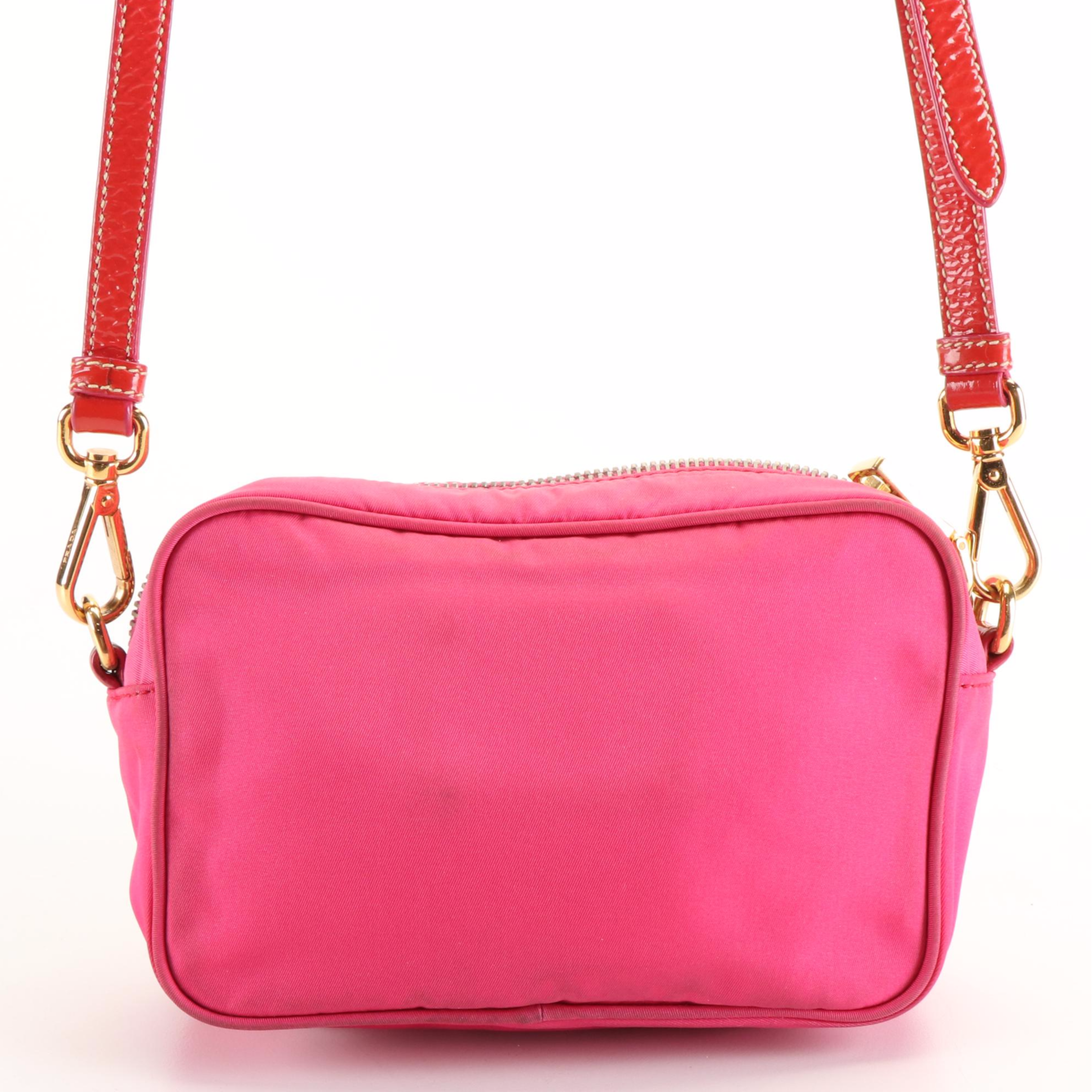 Prada Crossbody Camera Bag in Bejeweled Fuxia Tessuto Nylon