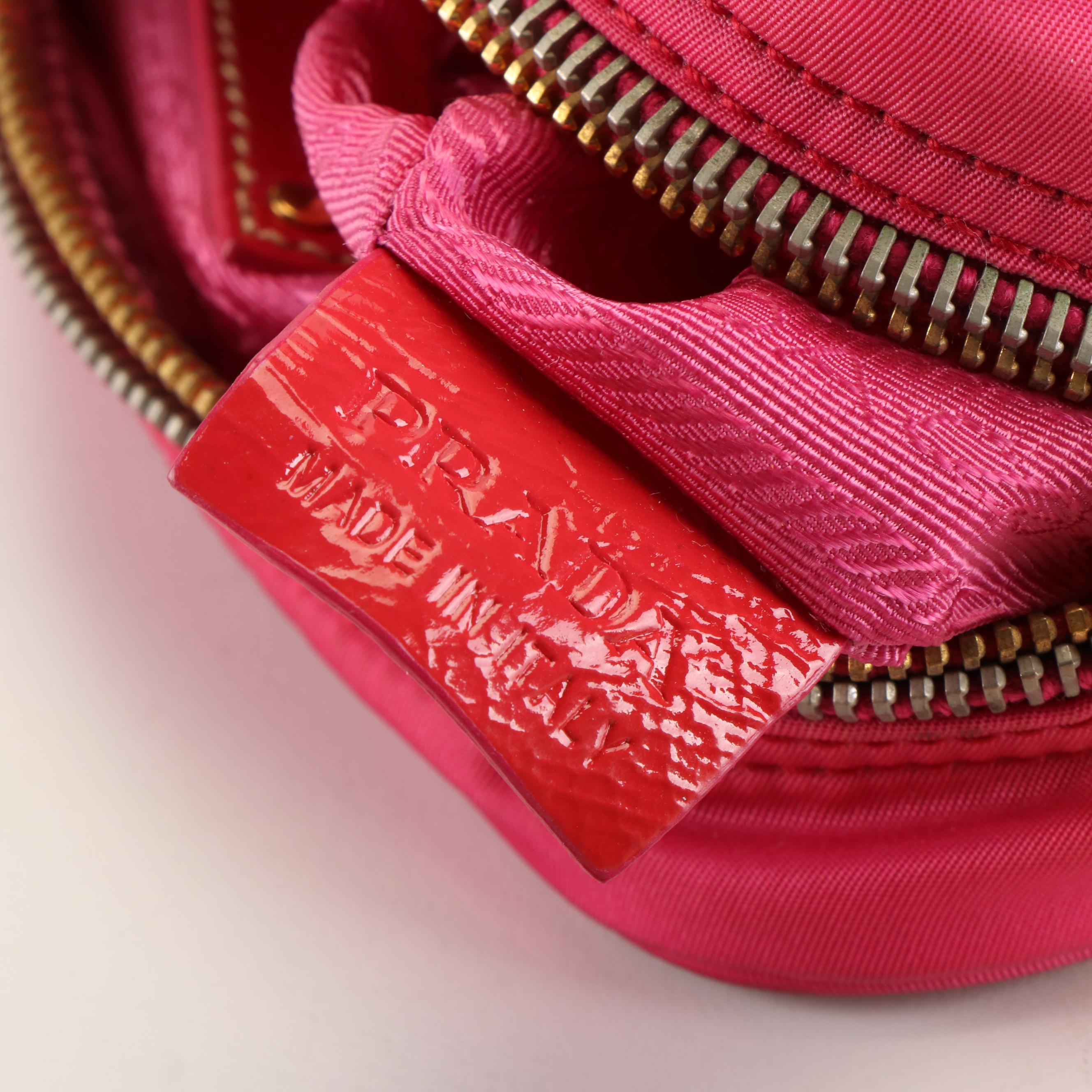 Prada Crossbody Camera Bag in Bejeweled Fuxia Tessuto Nylon