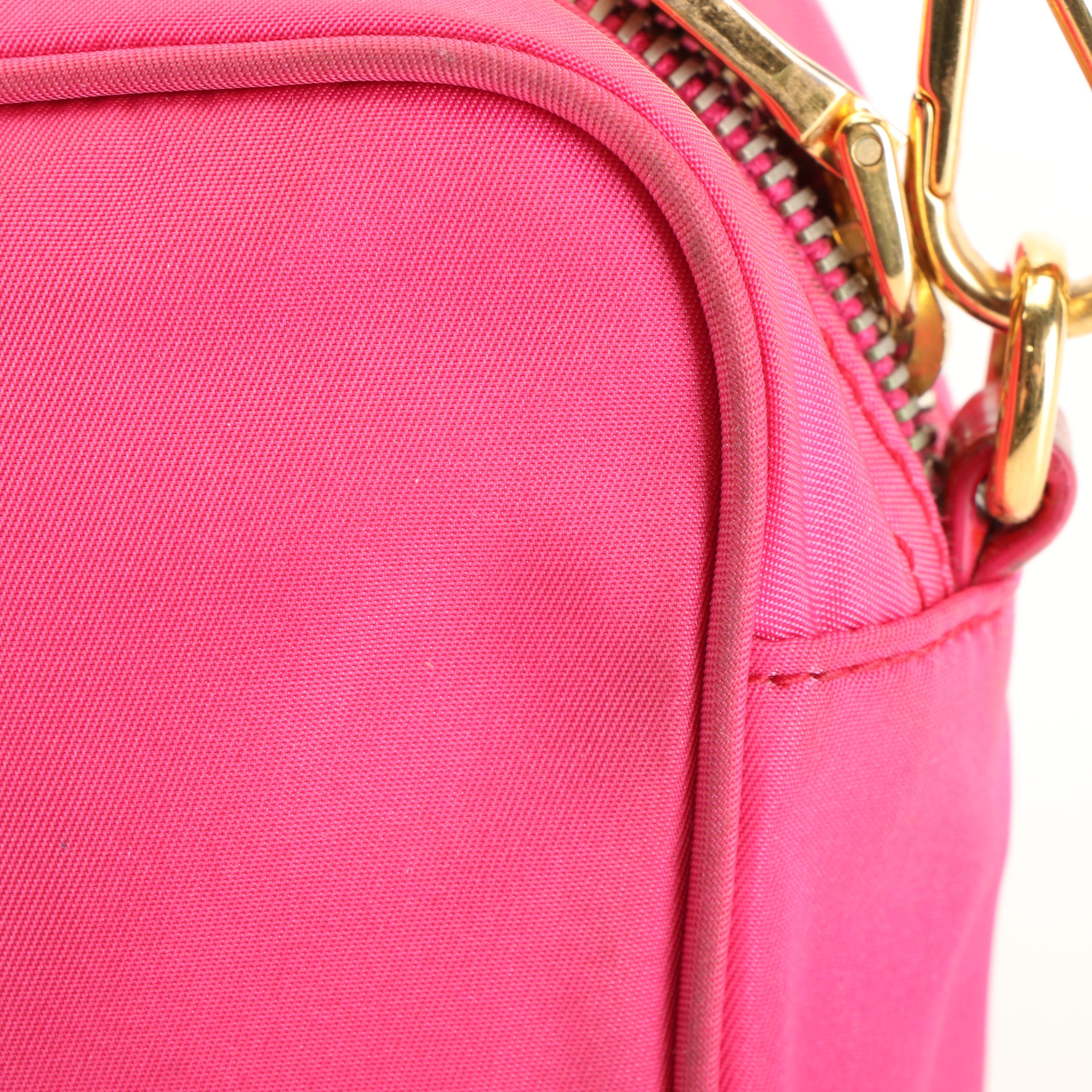 Prada Crossbody Camera Bag in Bejeweled Fuxia Tessuto Nylon