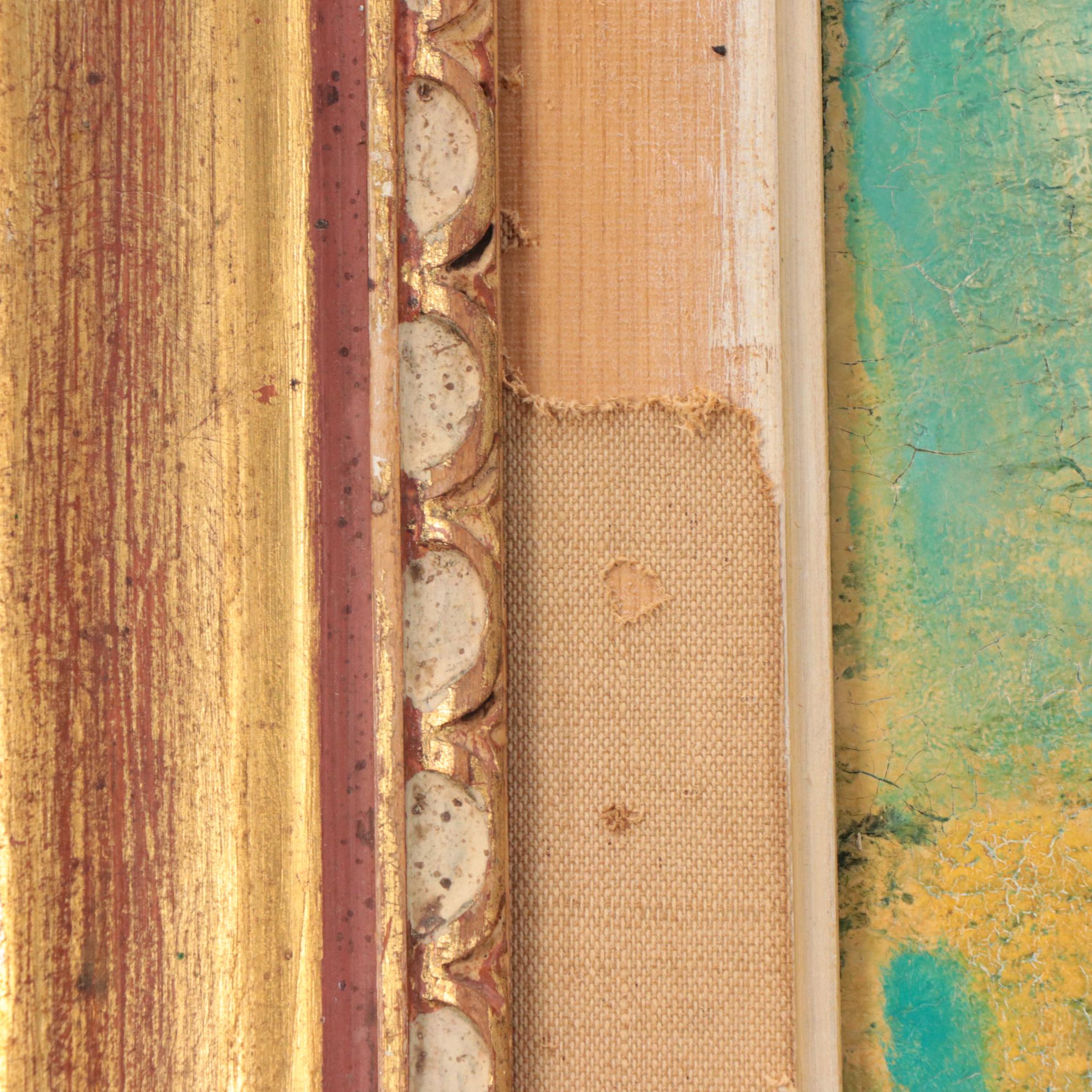 Lazzaro Donati Oil Painting Seated Woman "Fanciulla Che Legge In Celeste," 1963