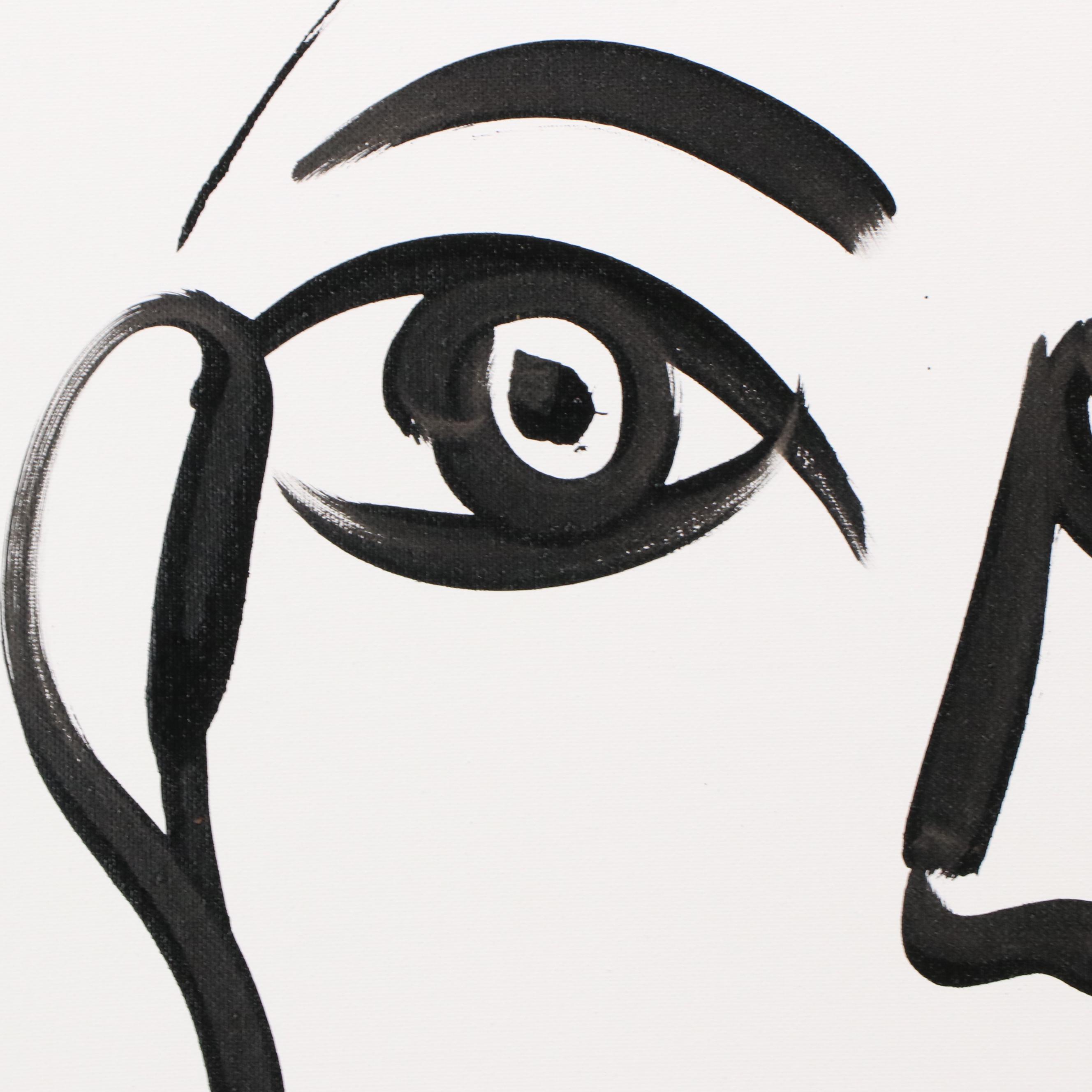 Peter Robert Keil Stylized Acrylic Portrait | EBTH