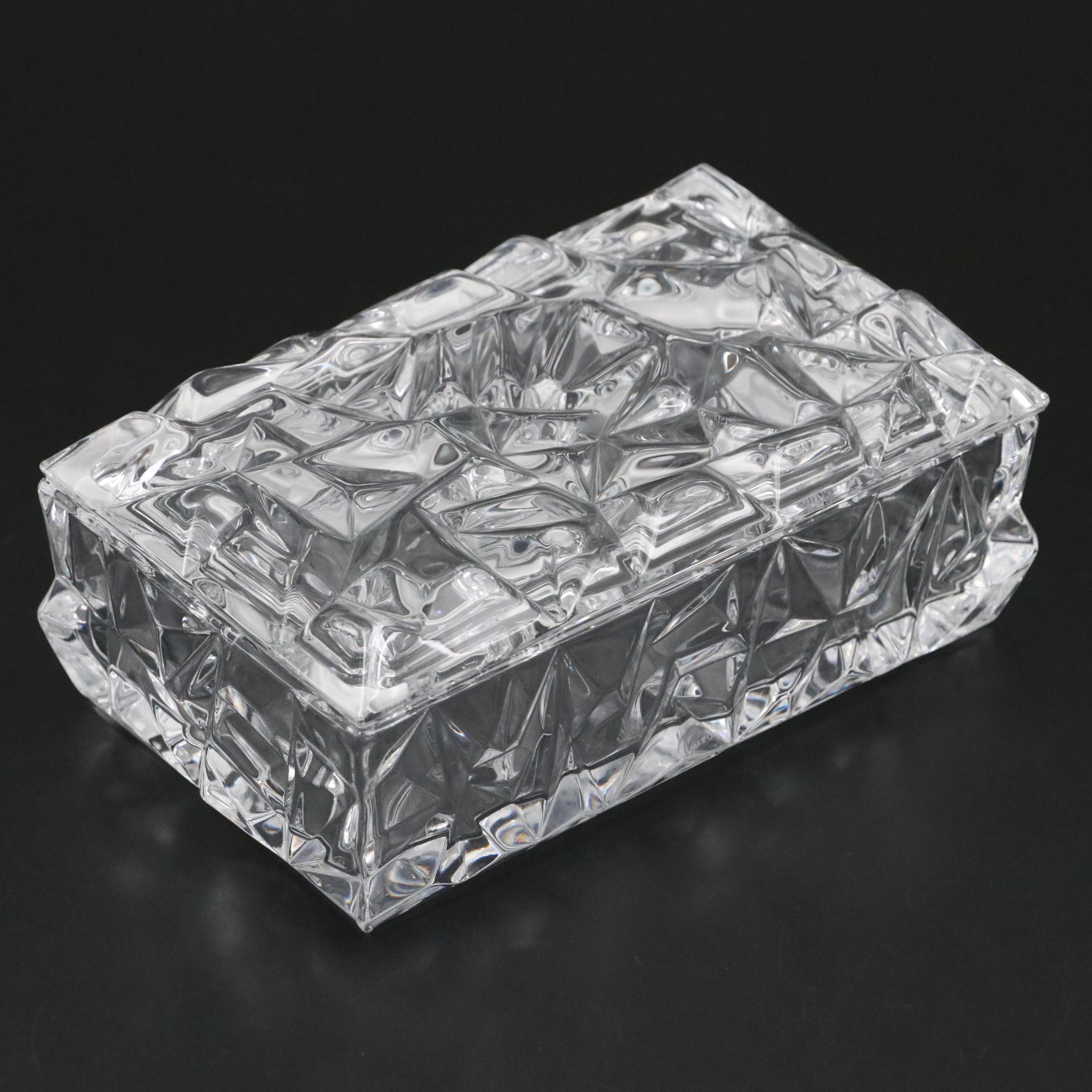 Tiffany & Co. "Rock Cut" Rectangular Crystal Box