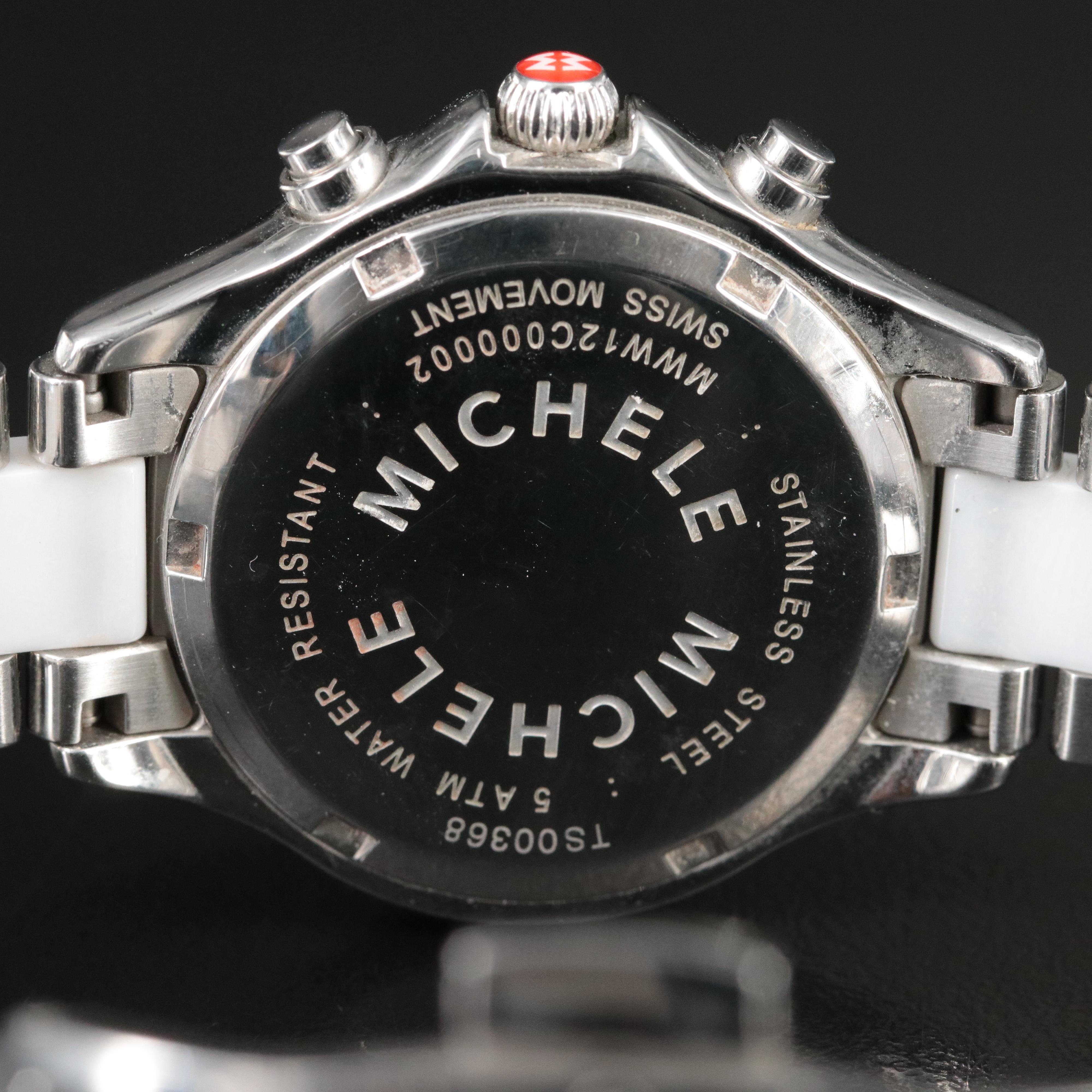 Michele Tahitian Jelly Bean White Steel Quartz Watch