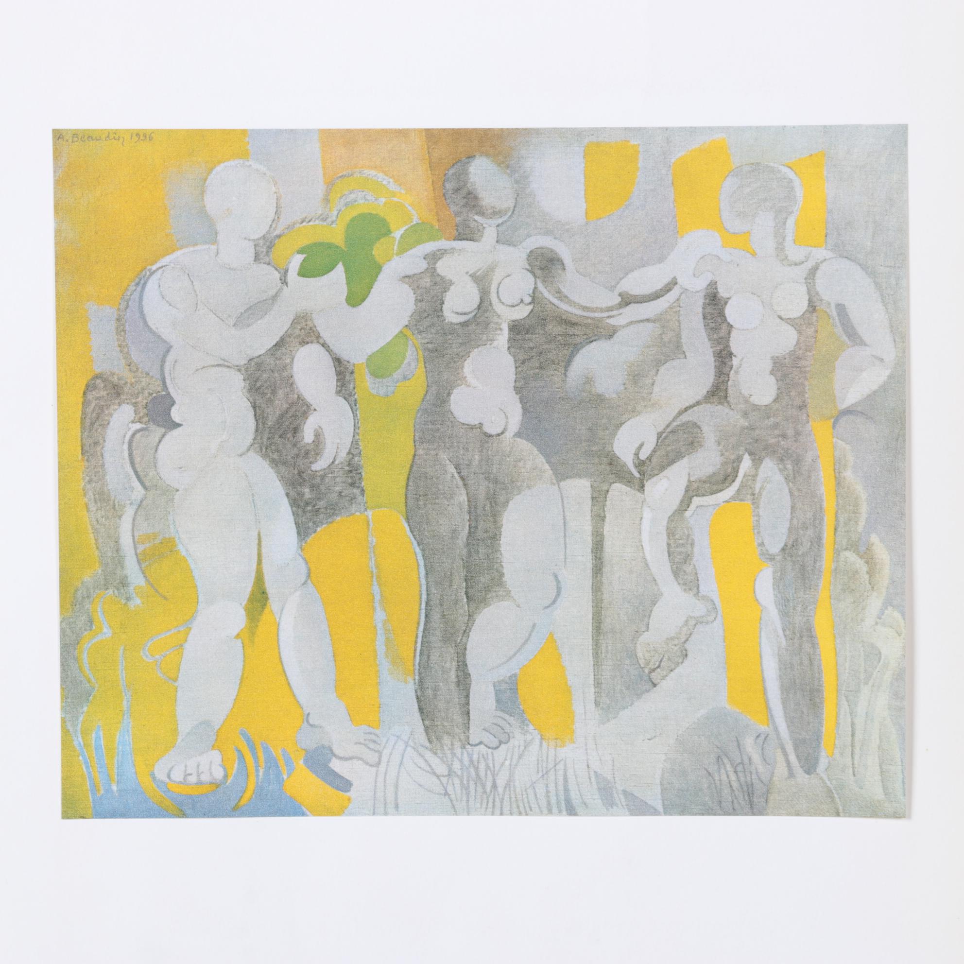 André Beaudin Heliogravure "The Three Friends" From "André Beaudin," 1961