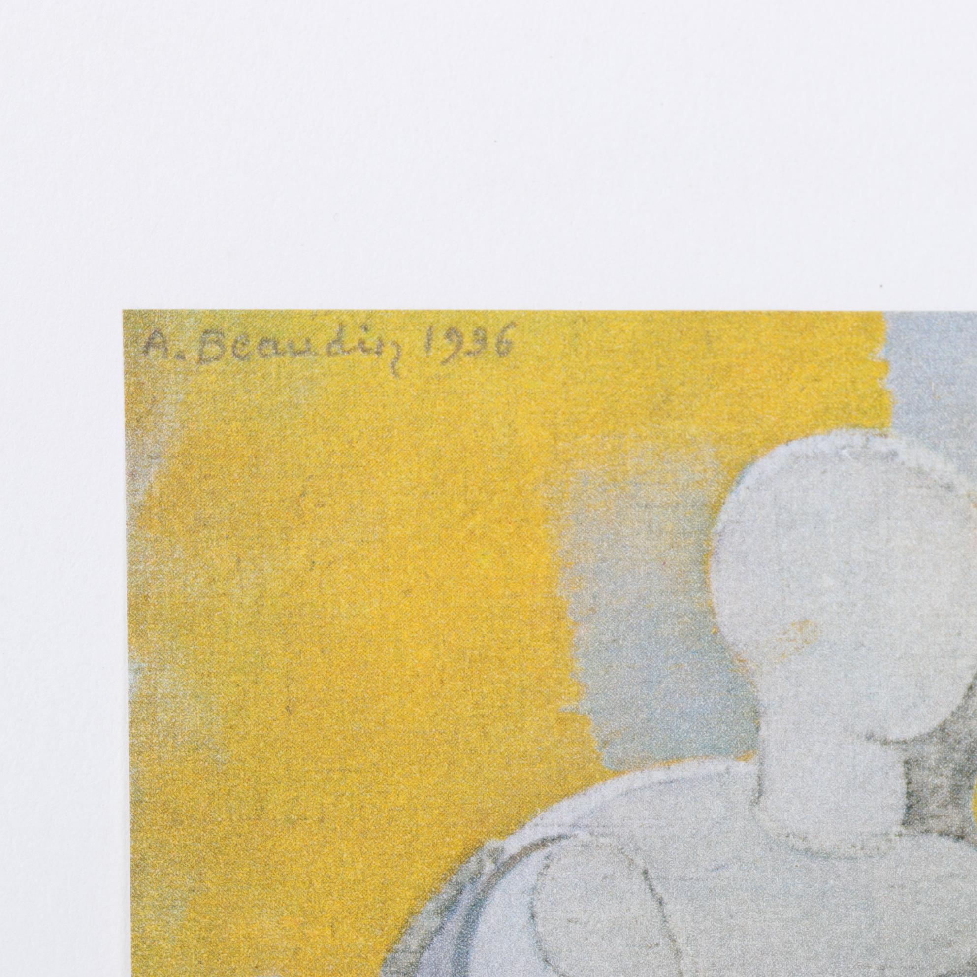 André Beaudin Heliogravure "The Three Friends" From "André Beaudin," 1961