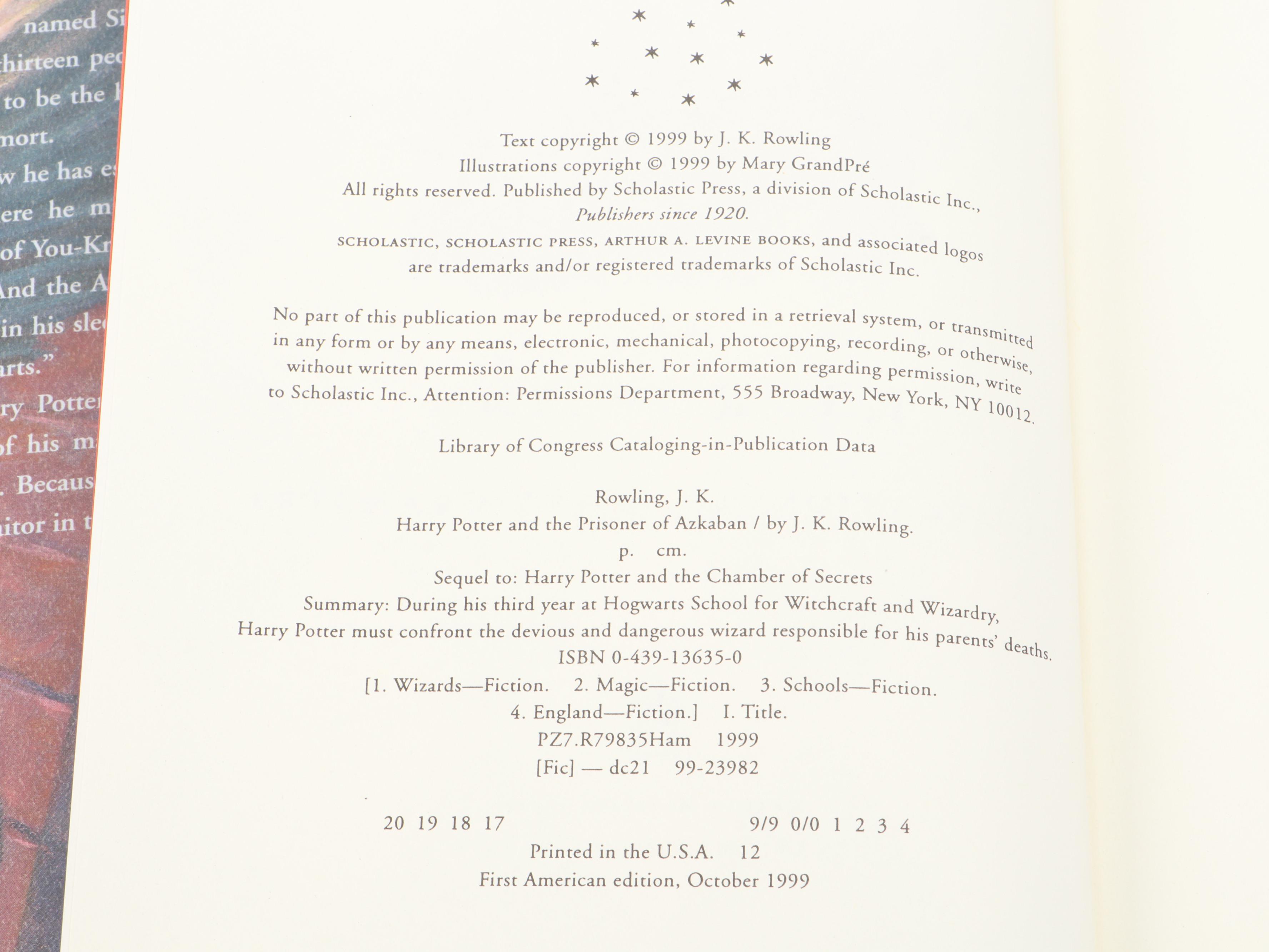 First American Edition "Harry Potter" Complete Series by J. K. Rowling