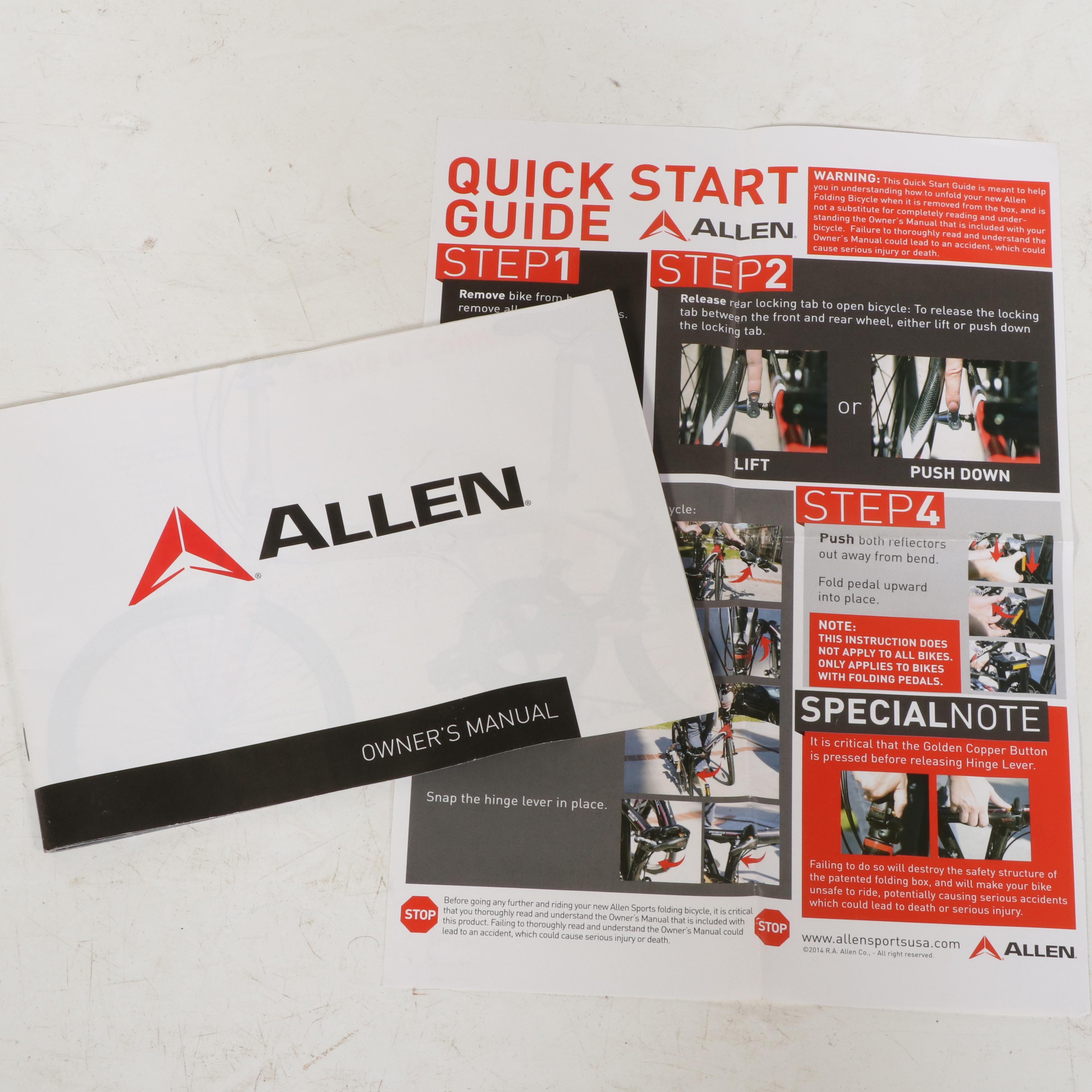 Allen Sports Downtown One-Speed Folding Bicycle