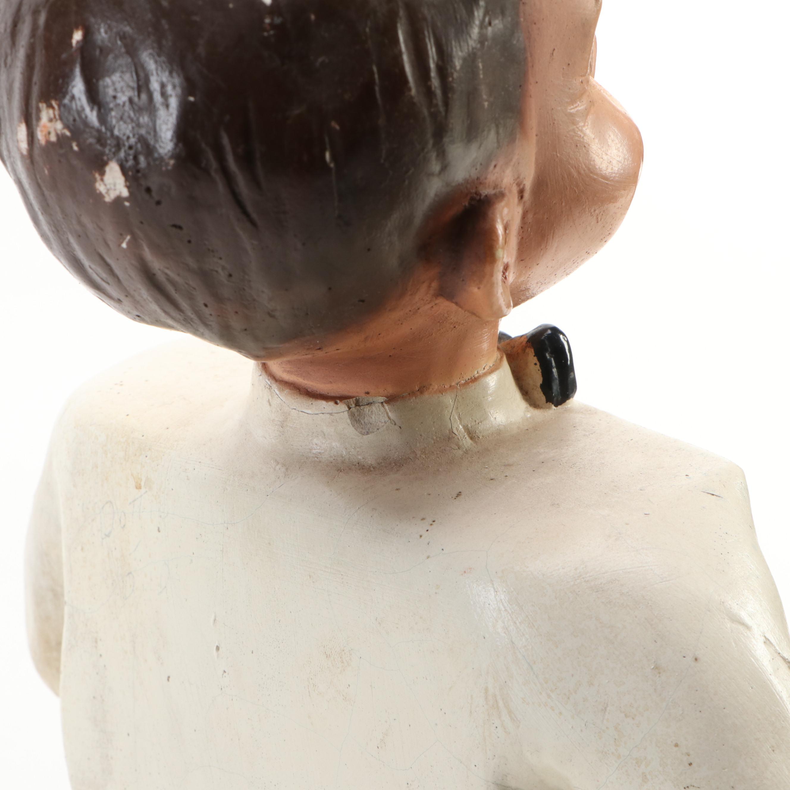 Oertel's Beer "Sure Tastes Wonderful" Advertising Figurine with Schlitz Bottle