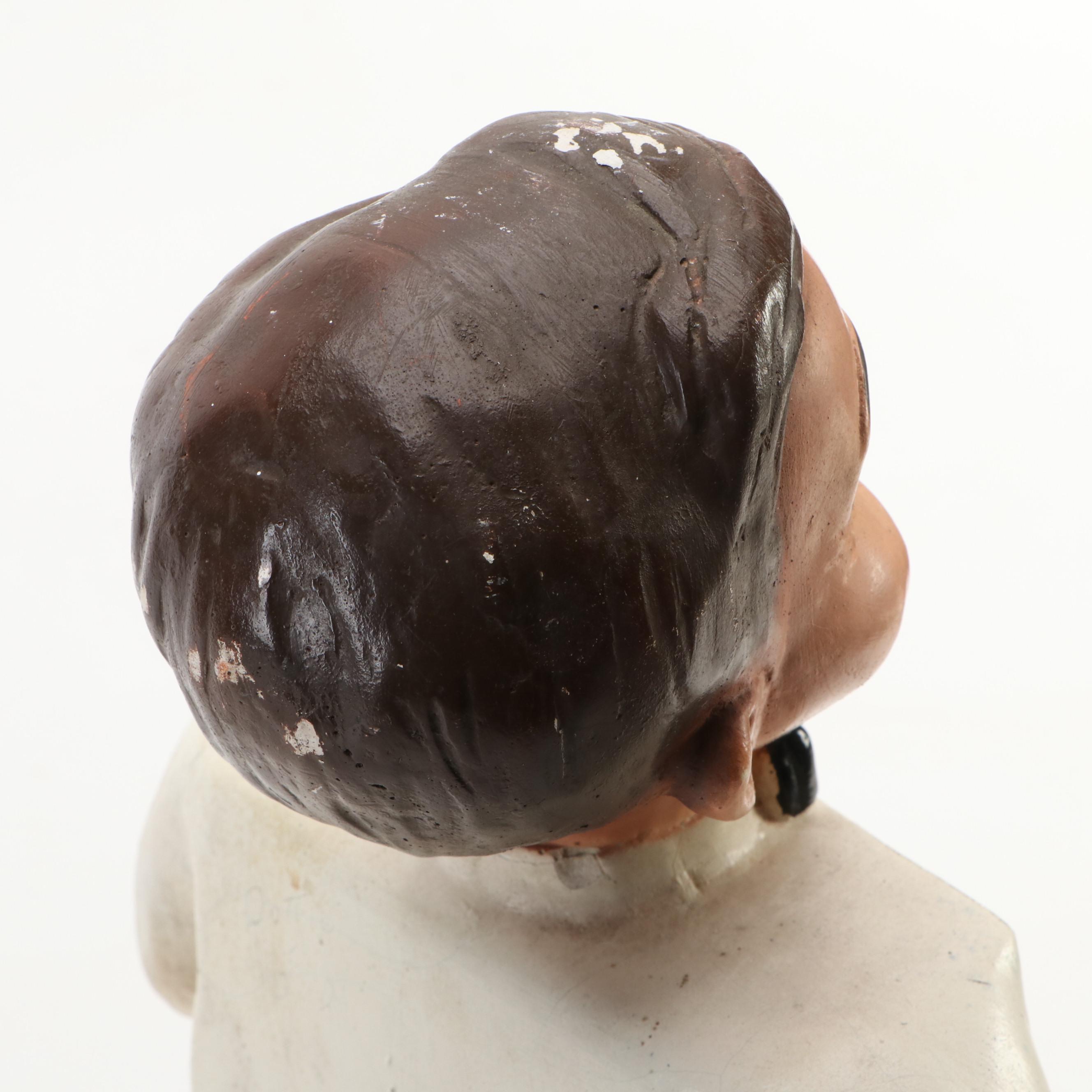 Oertel's Beer "Sure Tastes Wonderful" Advertising Figurine with Schlitz Bottle