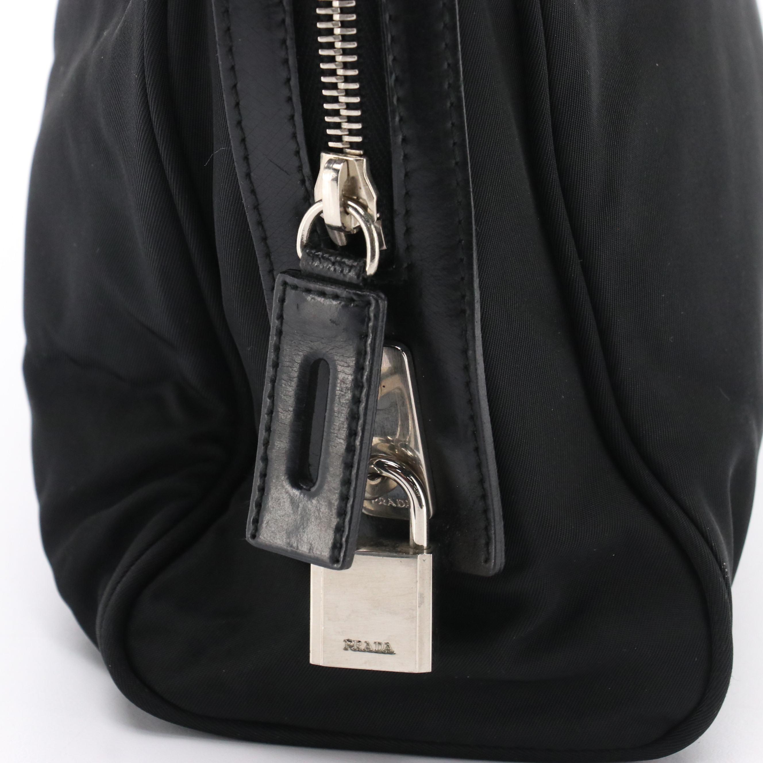 Prada Top Handle Bag BR1186 in Nylon with Leather Trim