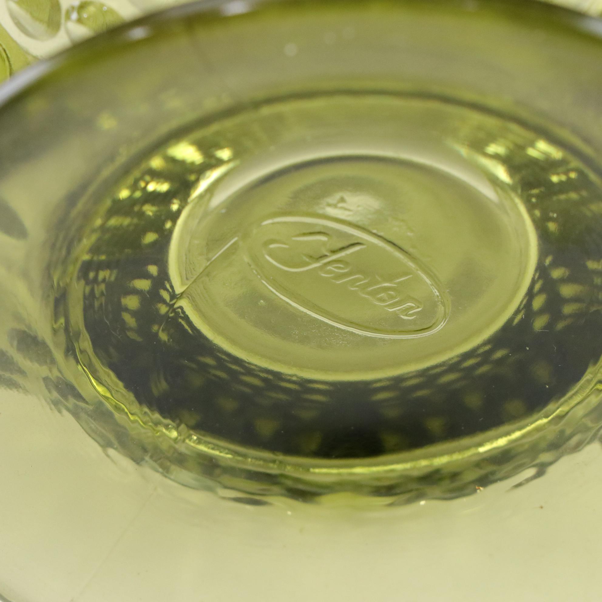 Fenton Hobnail Basket and Footed Bowl and Indiana Glass Diamond Point Fairy Lamp