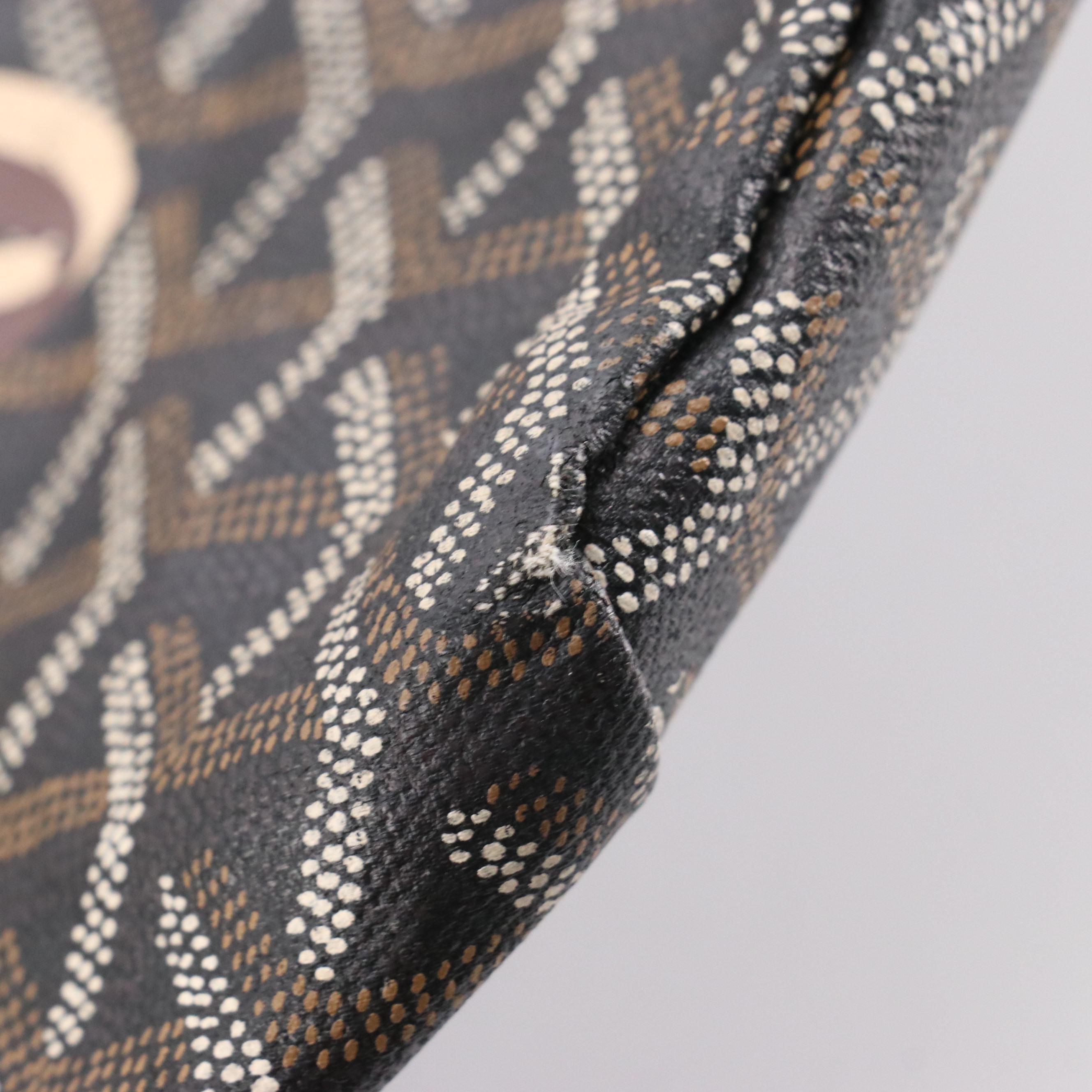 Goyard Saint Louis PM Tote Bag and Pouch in Black & Tan Goyardine Canvas