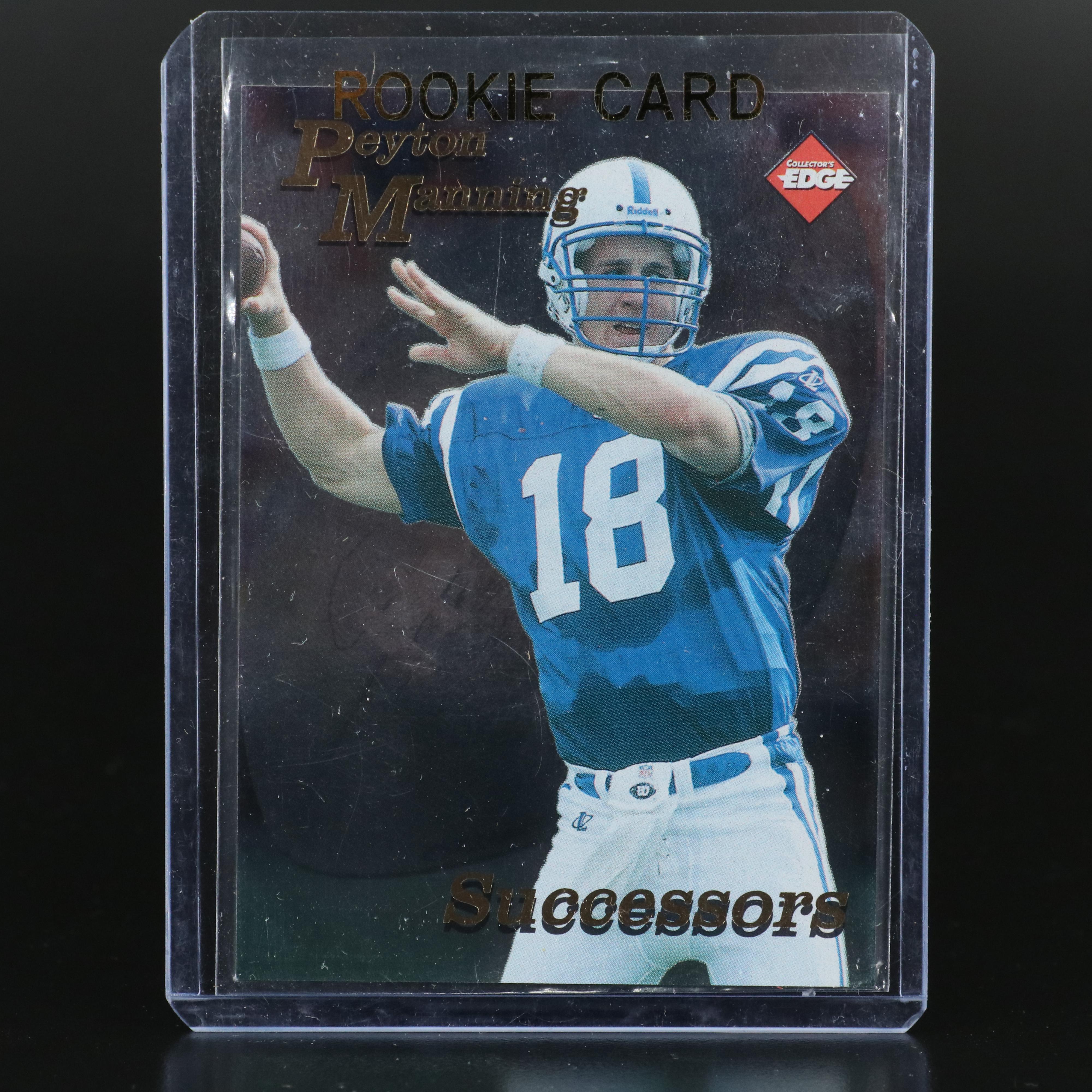 1998 Peyton Manning Rookie Cards Featuring Collector's Edge Relic Card and More