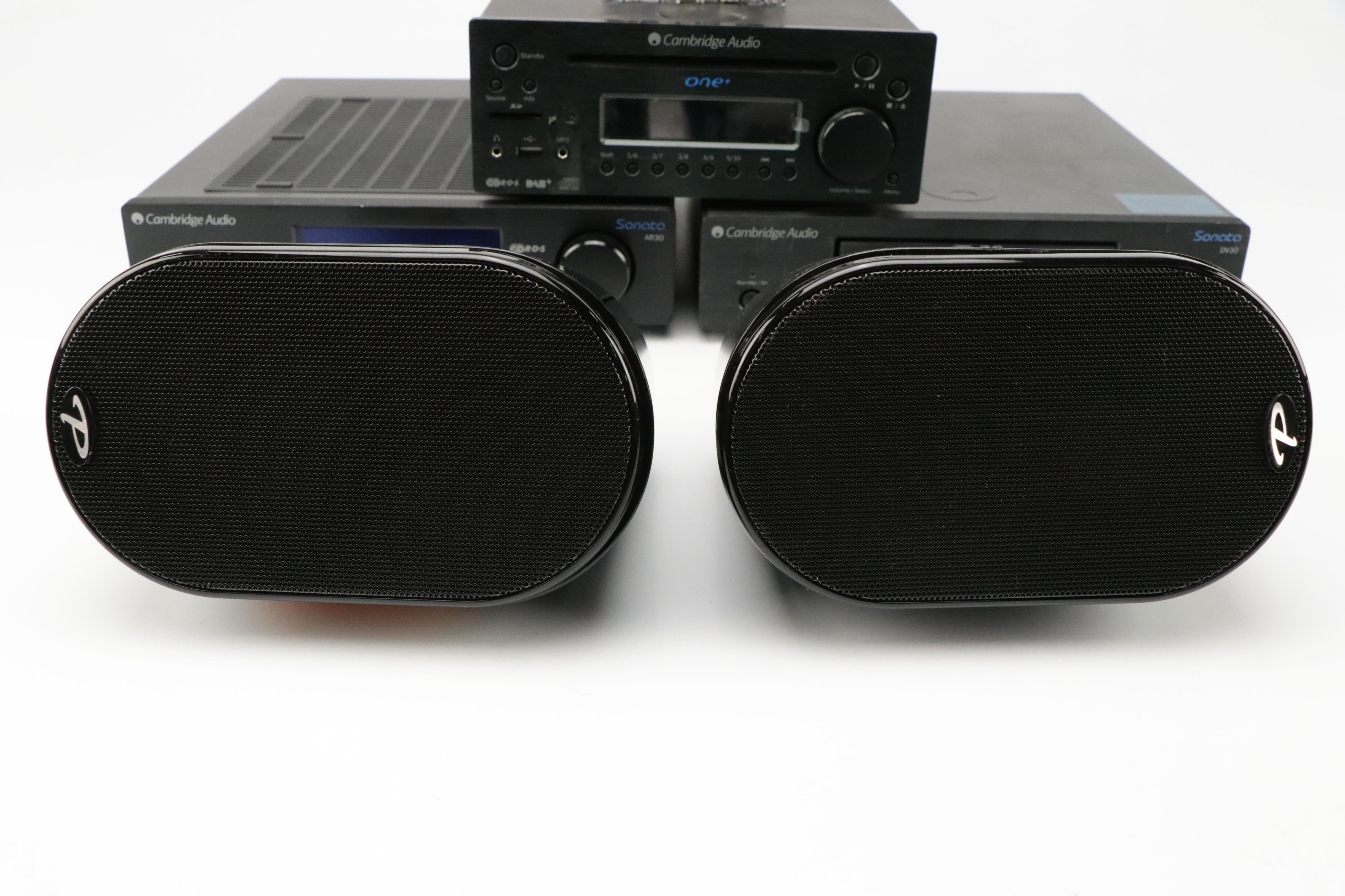 Cambridge Audio AR30 Receiver, D 30TH DVD Player, One+DX1 DAB Receiver and More