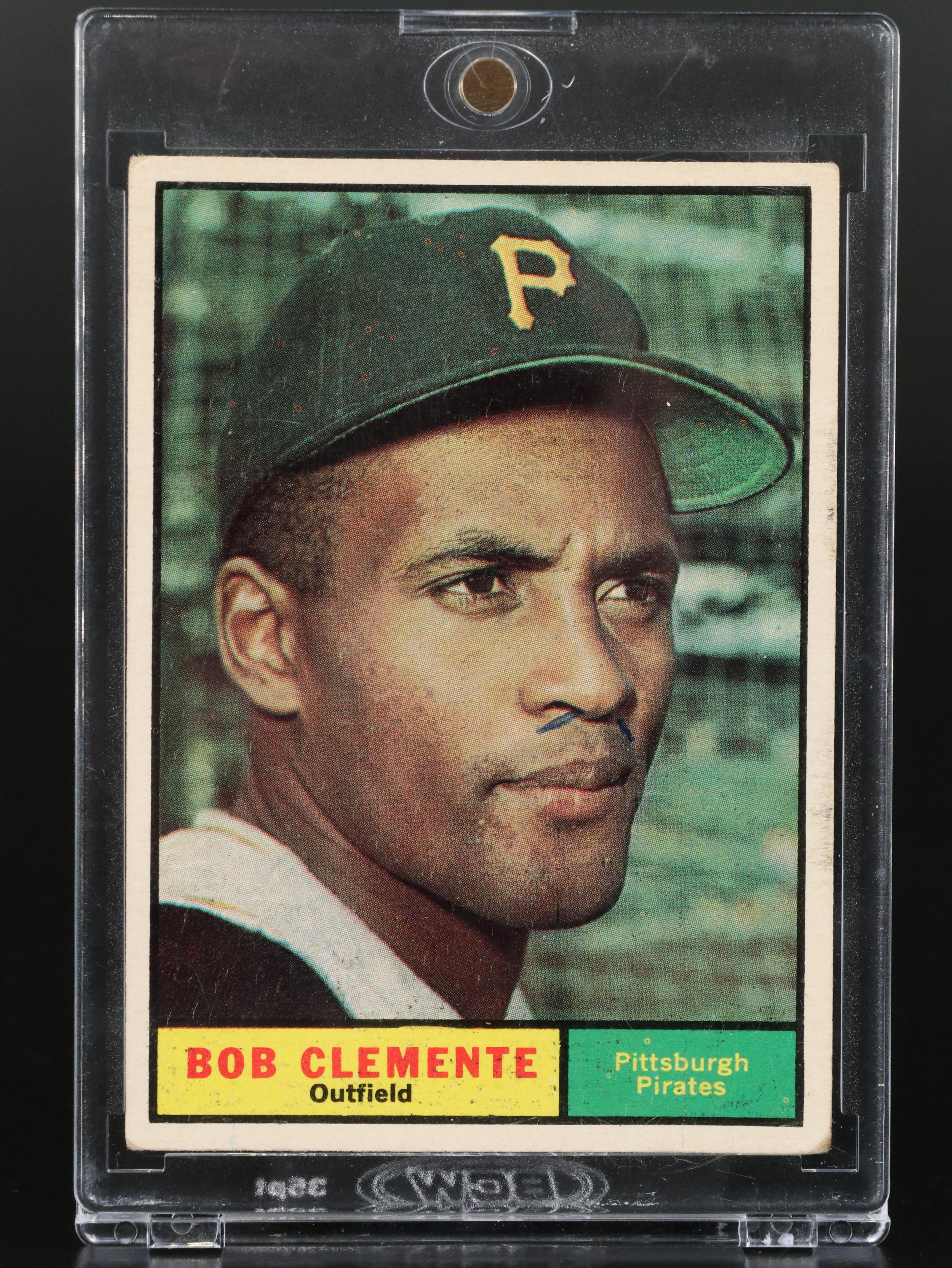 1964 Topps Giants Roberto Clemente Baseball Card Graded SGC 7 with 1961 Topps