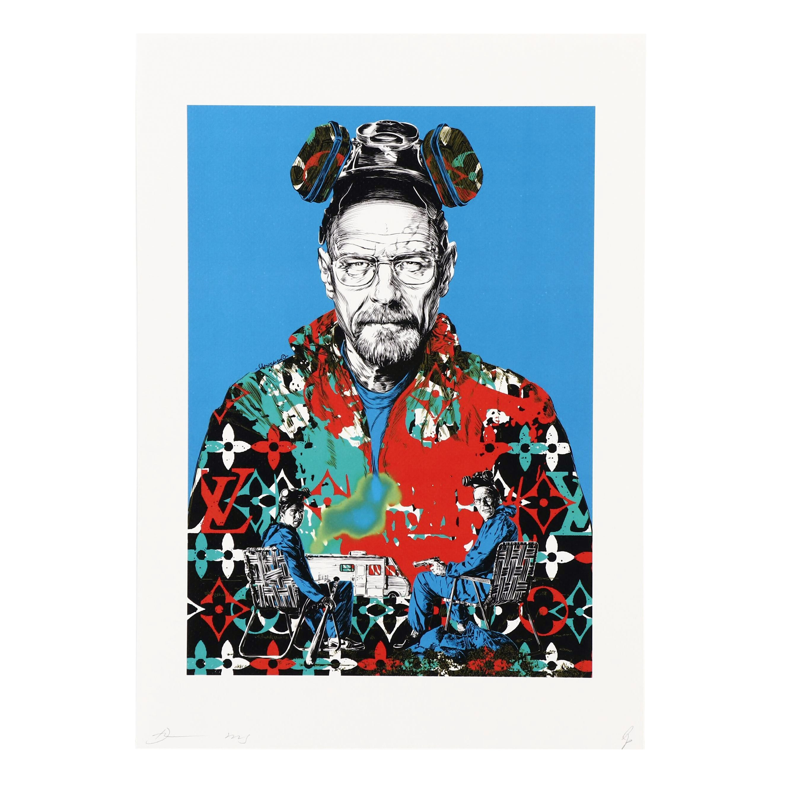 Death NYC Pop Art Graphic Print of Walter White x Louis Vuitton, 2023