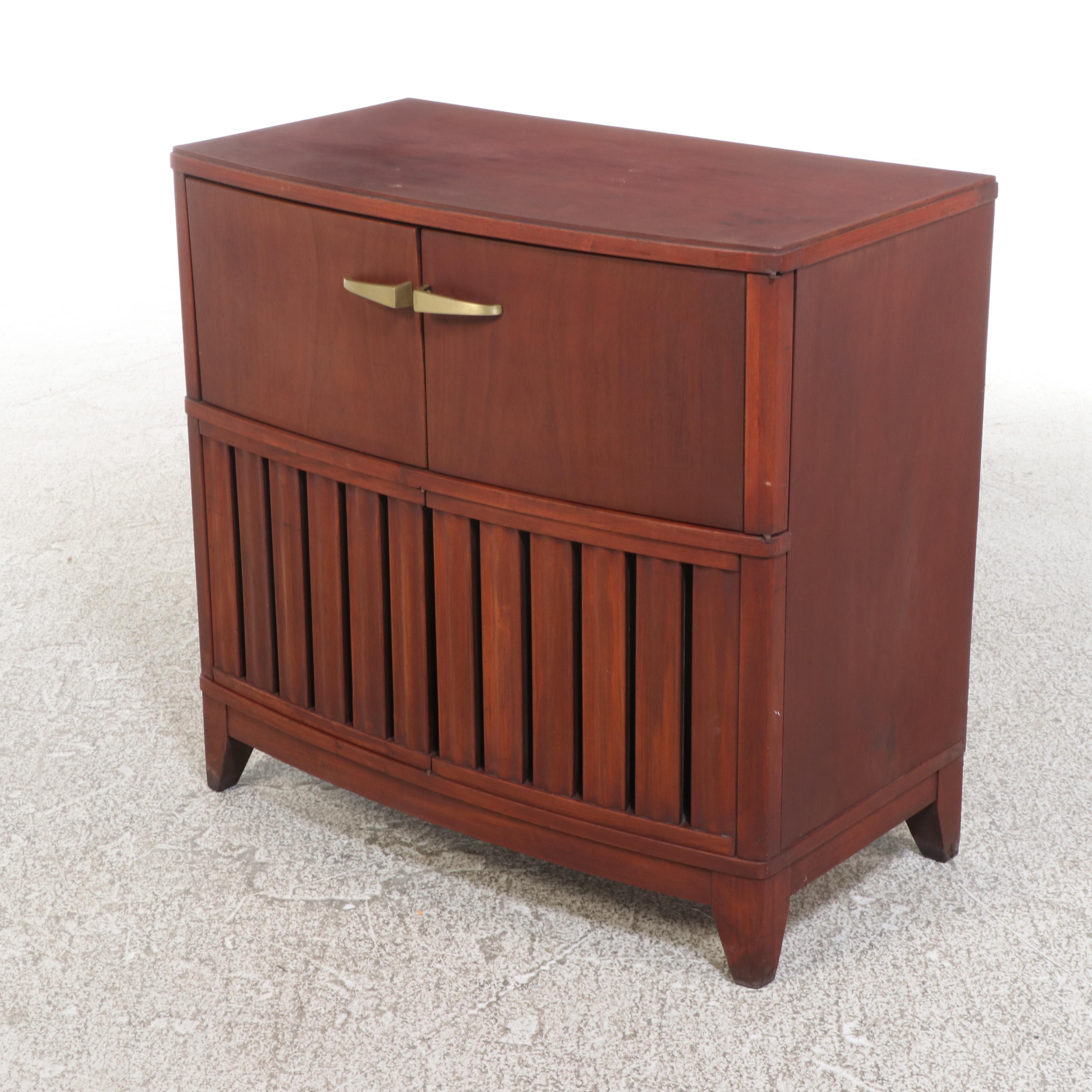 Regency Style Mahogany Cabinet with Crosley Radio and Turntable