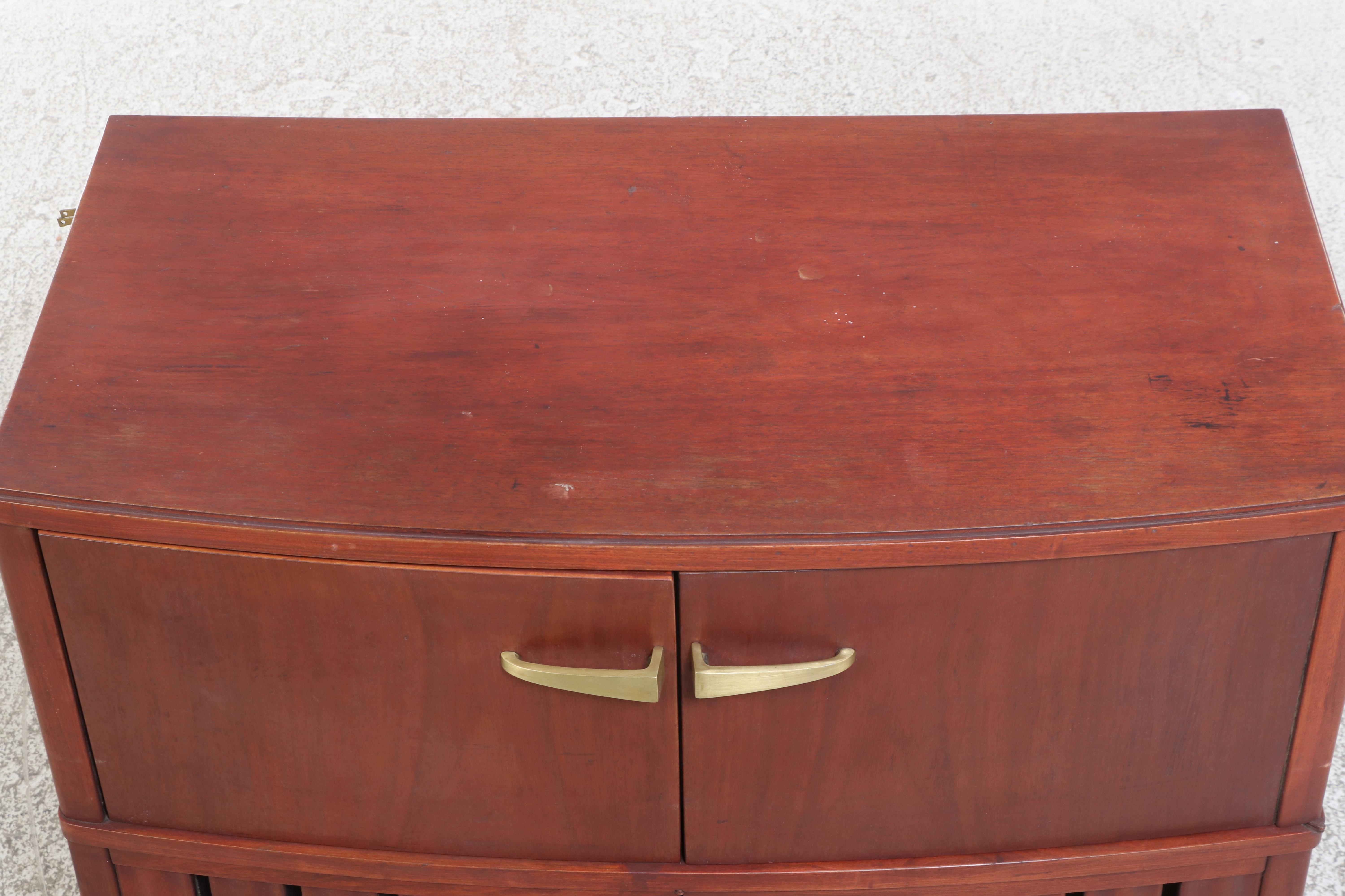 Regency Style Mahogany Cabinet with Crosley Radio and Turntable