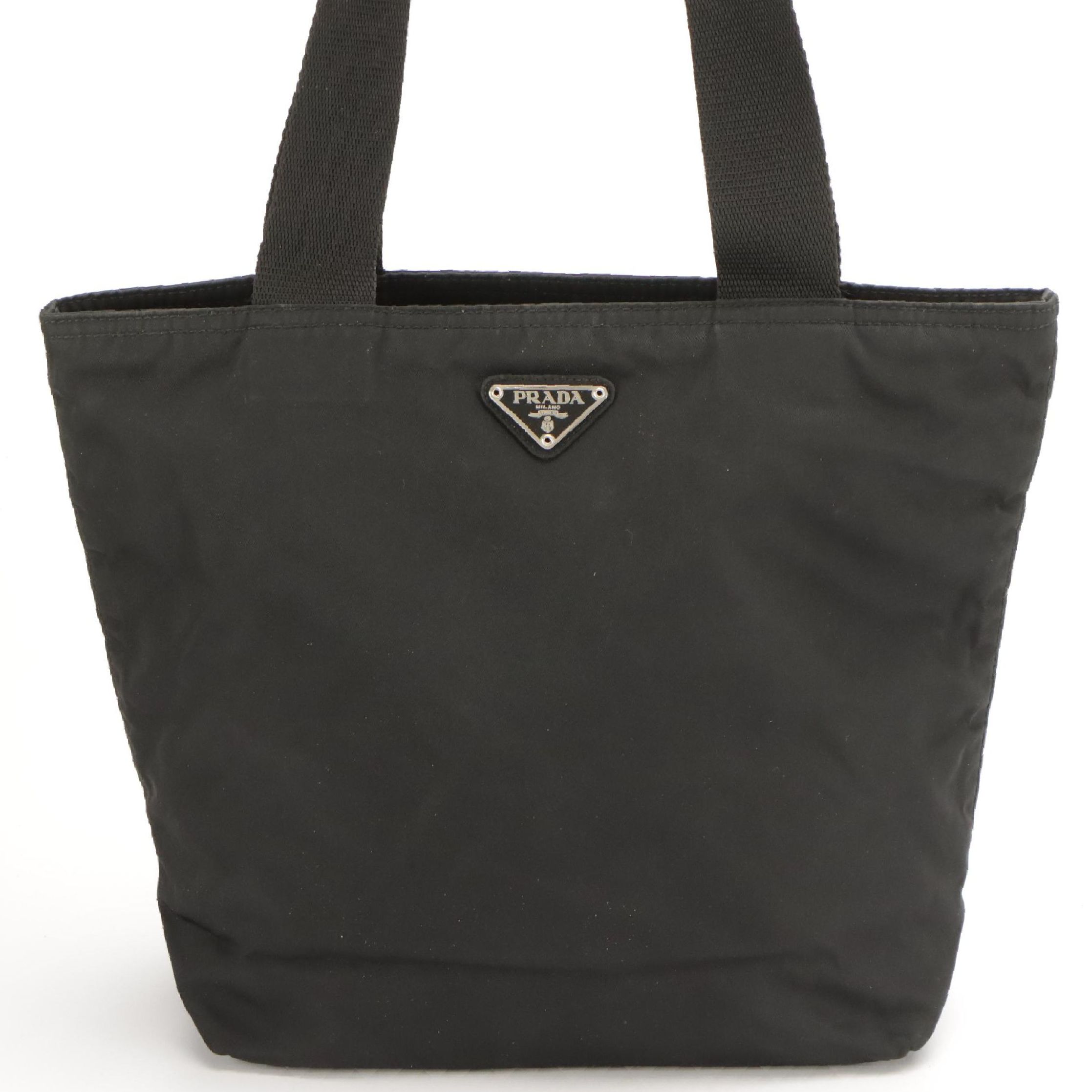Prada Black Tessuto Nylon Zippered Shoulder Tote