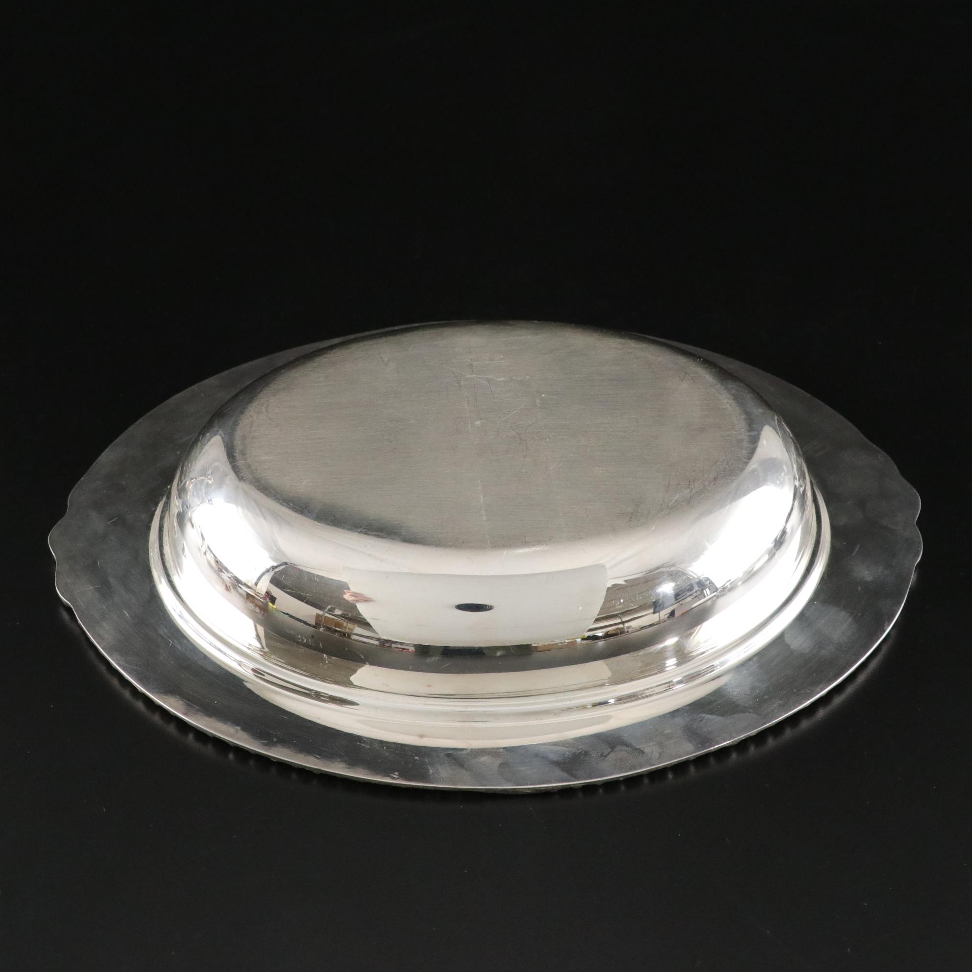 Sheridan Silver Plate Serving Bowl with German Candlesticks and More