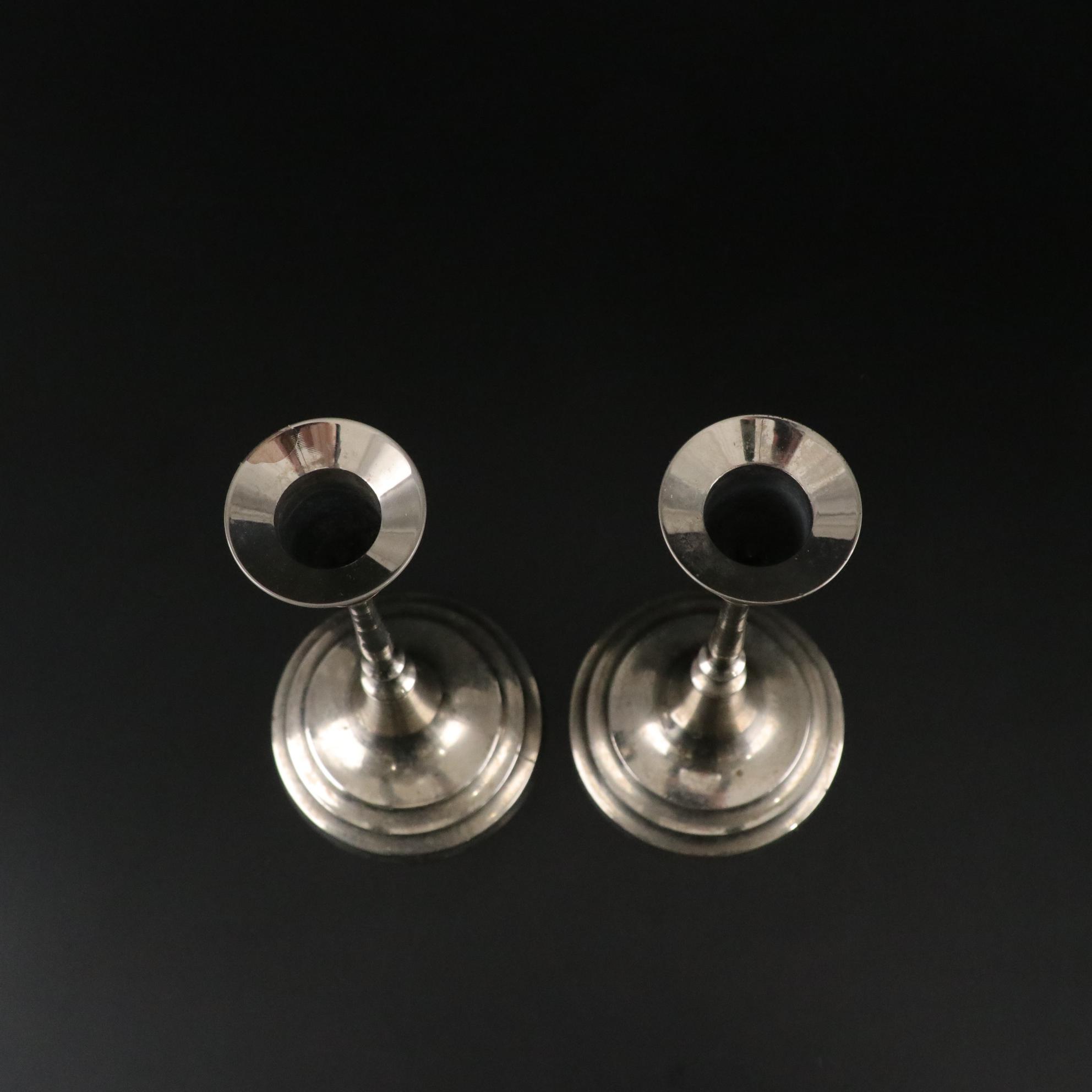 Sheridan Silver Plate Serving Bowl with German Candlesticks and More