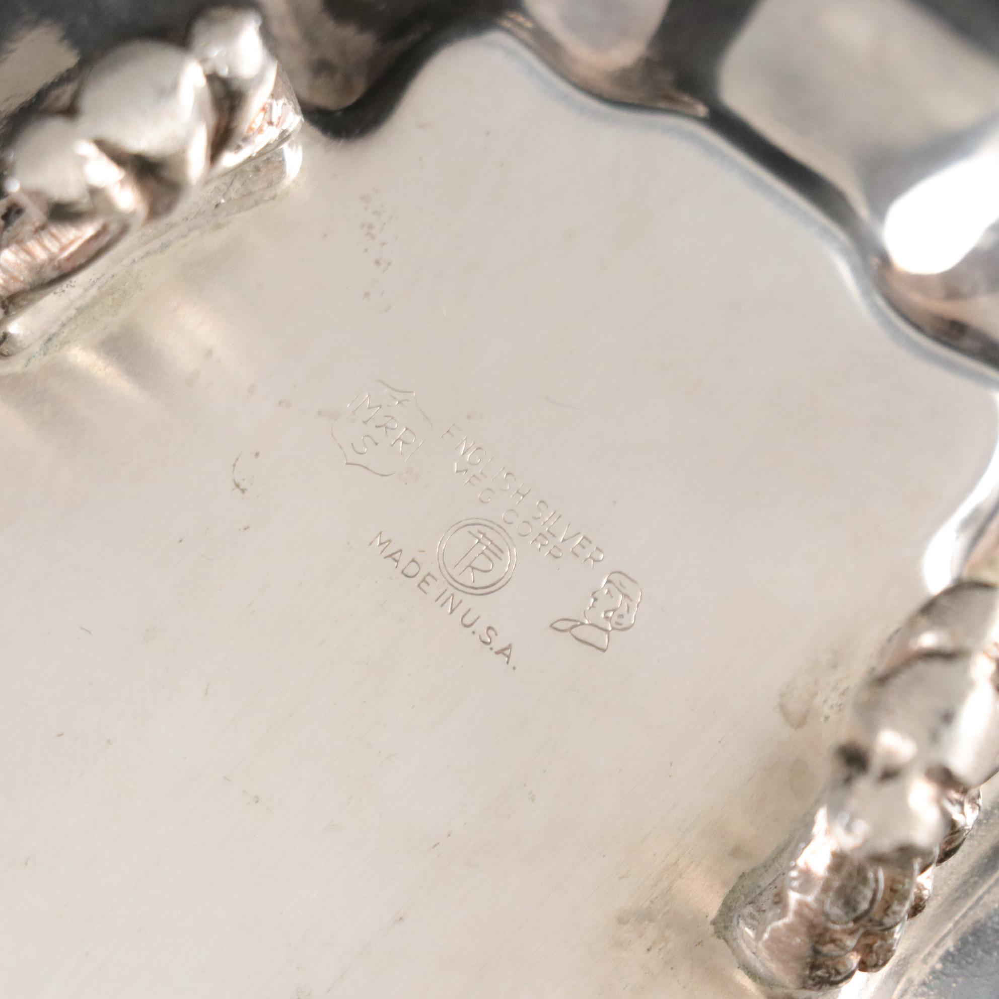 Sheridan Silver Plate Serving Bowl with German Candlesticks and More