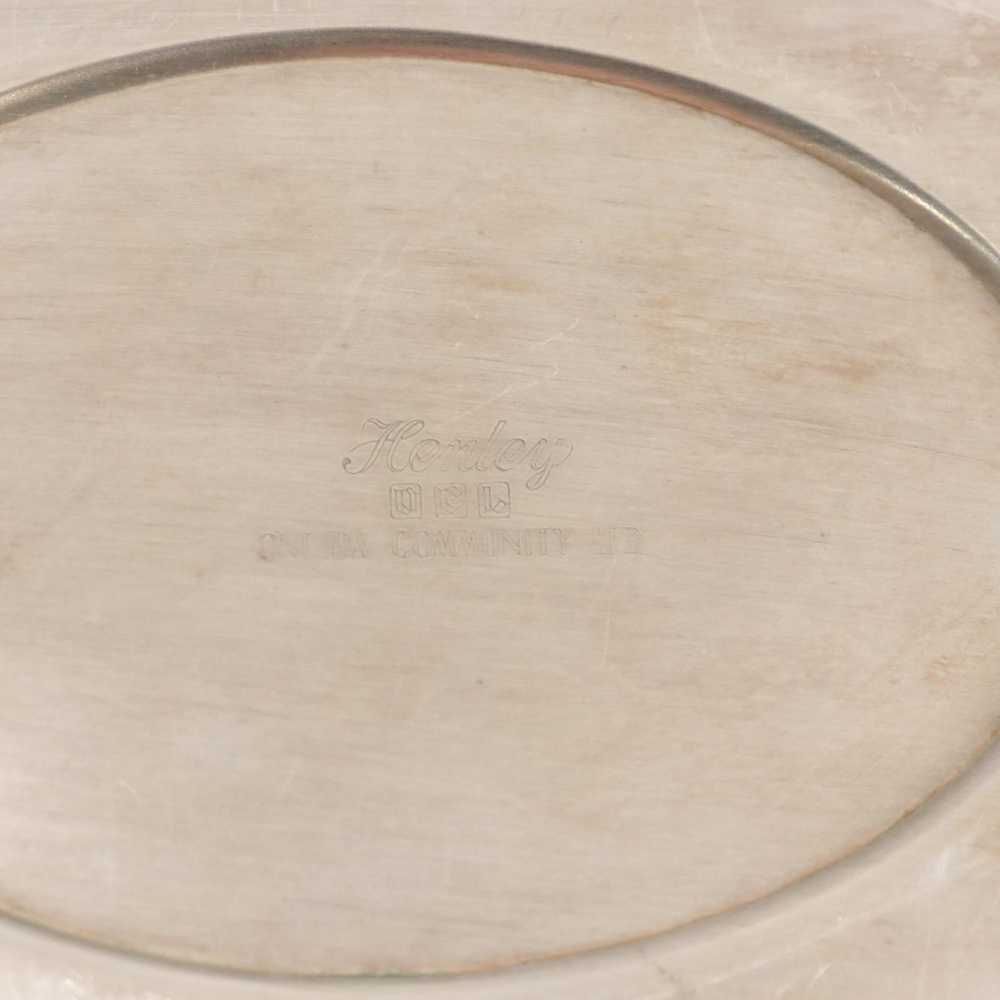 Sheridan Silver Plate Serving Bowl with German Candlesticks and More