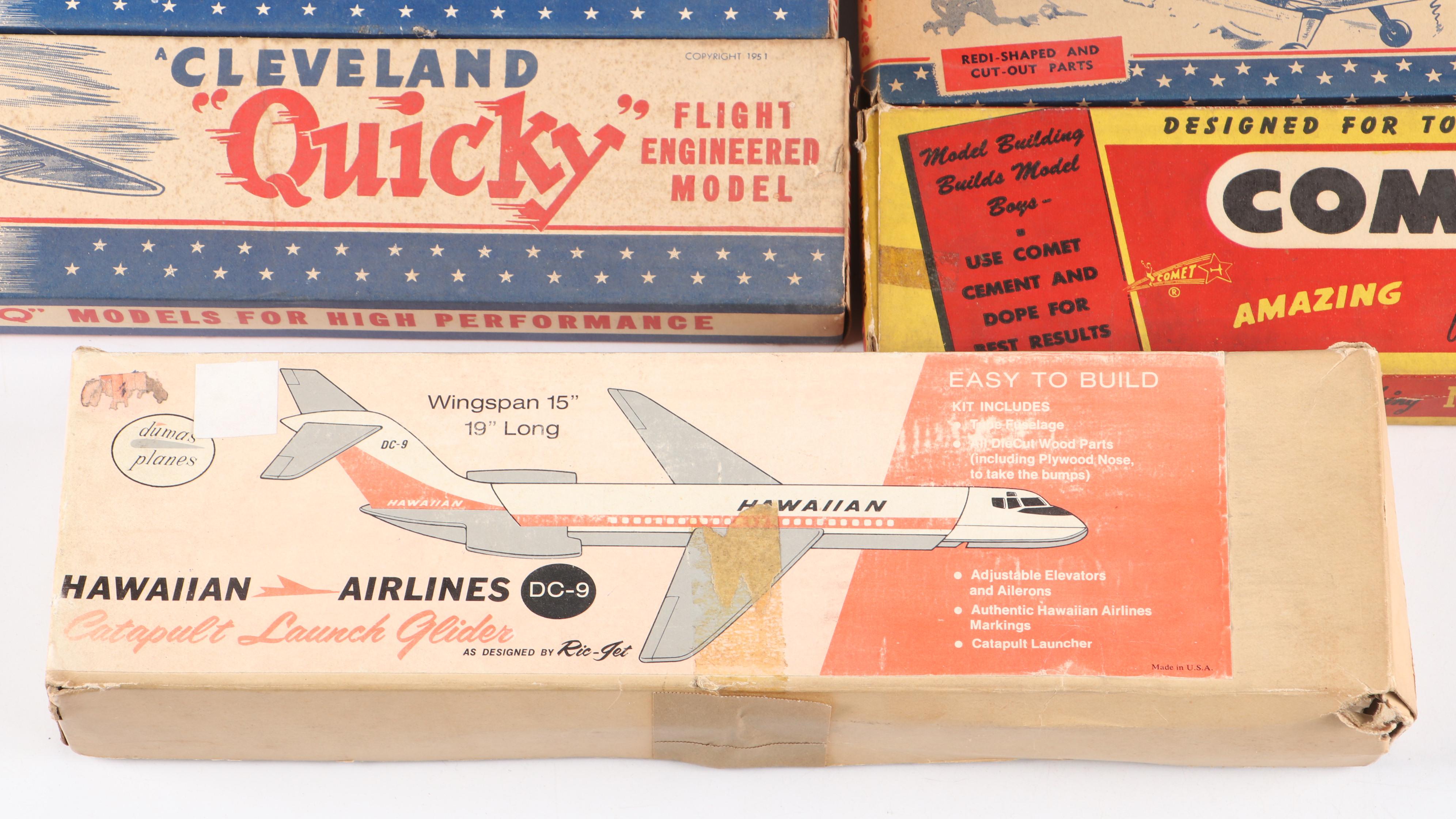 Cleveland "Douglas DC-3", "Luscombe Silvaire" and More Model Airplane Kits