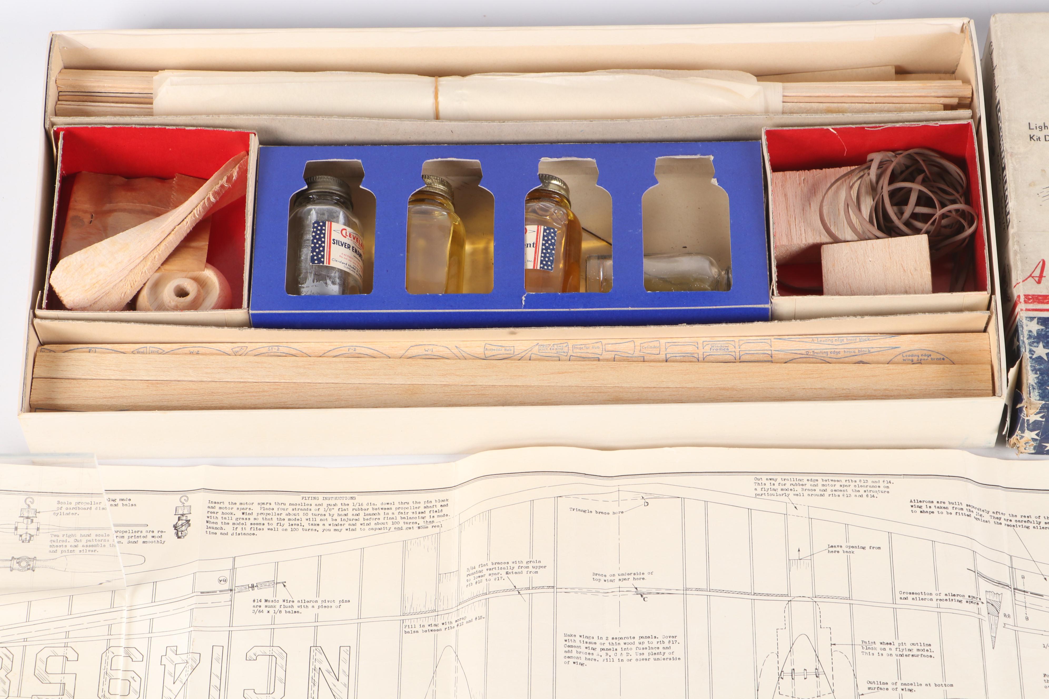 Cleveland "Douglas DC-3", "Luscombe Silvaire" and More Model Airplane Kits